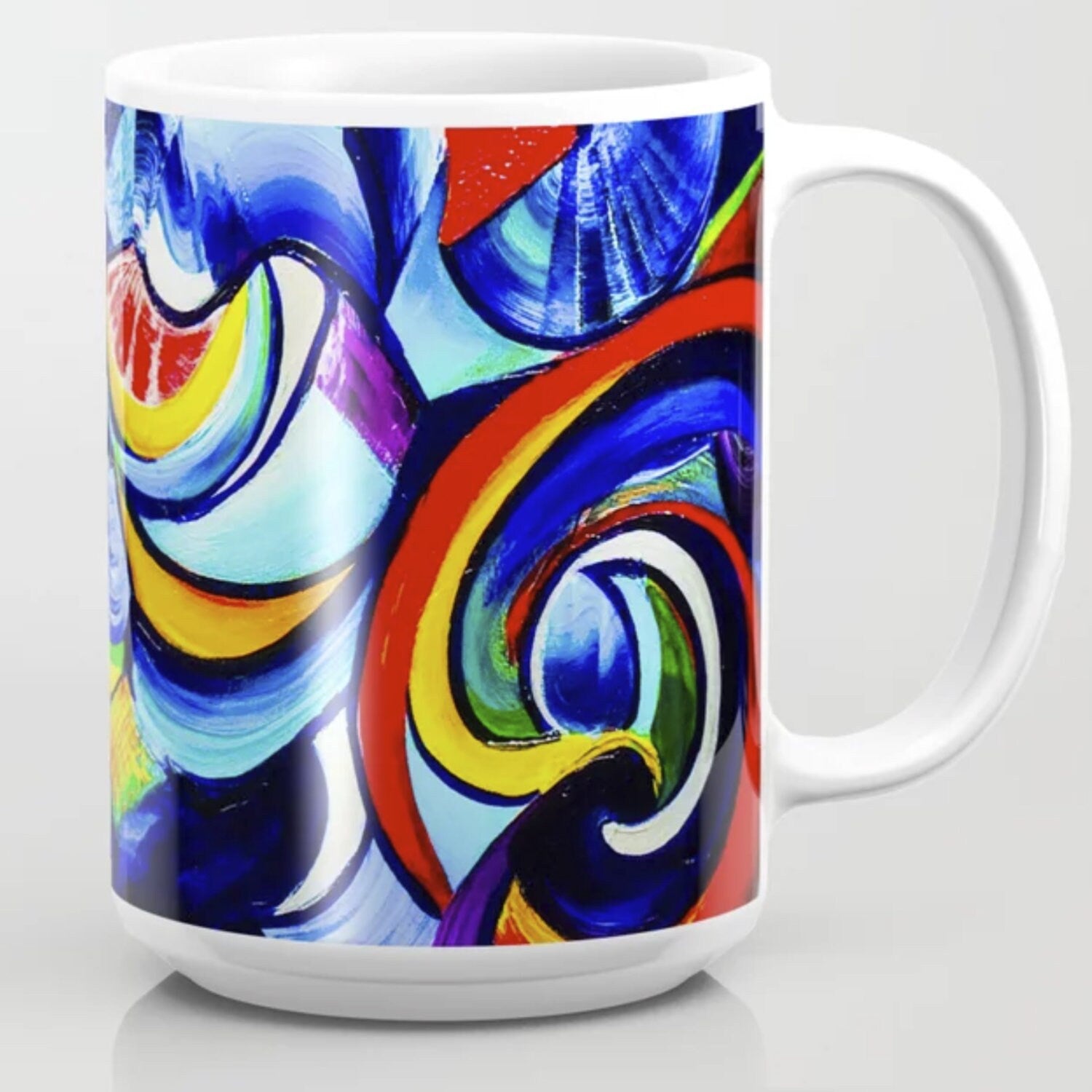Colorful Abstract Mug Unique Artsy Gift for Art Lovers 15oz cheap gift Abstract Art Colorful Mugs graffiti mug psychadelic