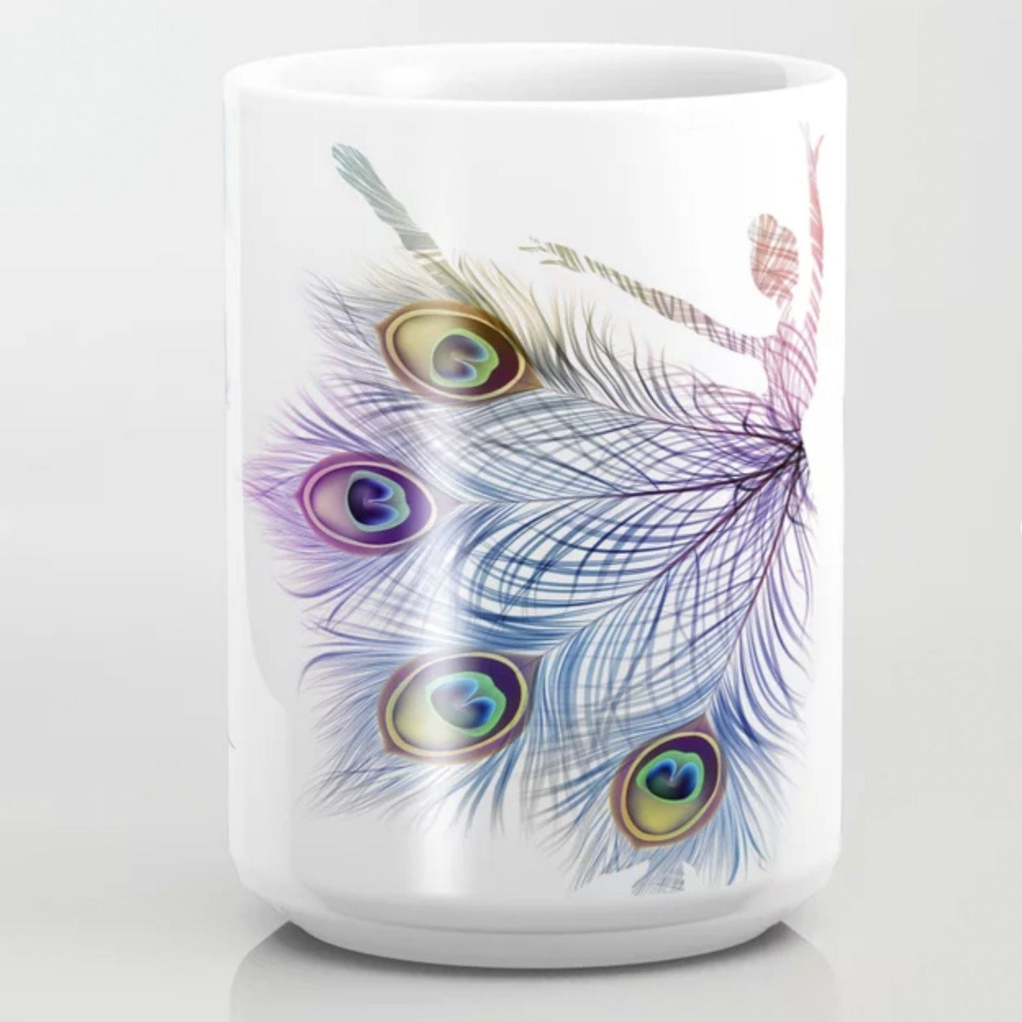 Peacock Dancer Coffee Mug Dancer Gift purple mug dancer mugs cheap gift peacock lovers gift peacock Mug feather mugs feather mug dancing mug