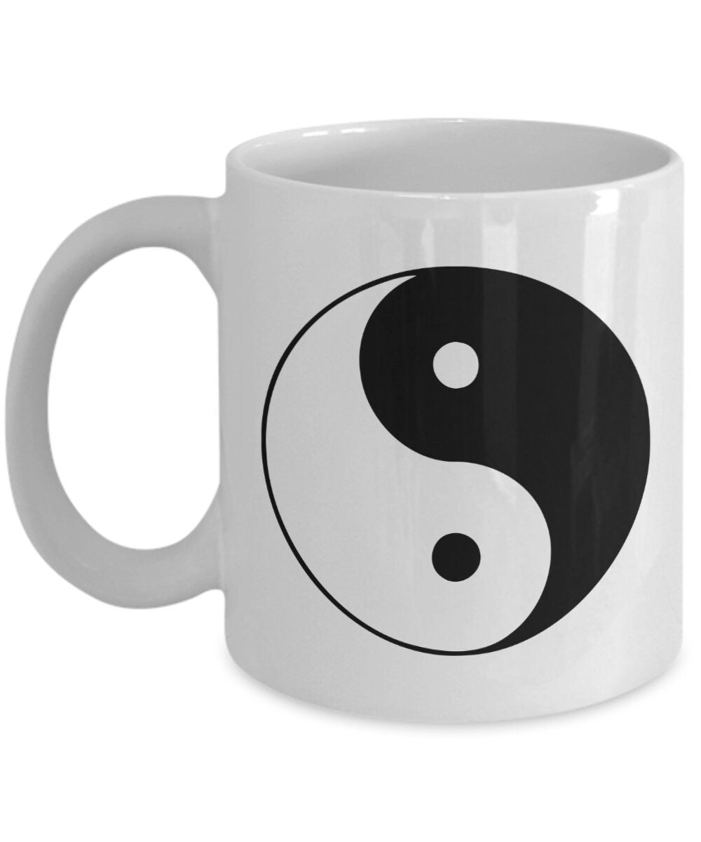Yin Yang Coffee Mug yin yang mug yoga mug spiritual mug meditation mug yin yang saying mug spiritual gift cheap gifts yoga gifts meditation
