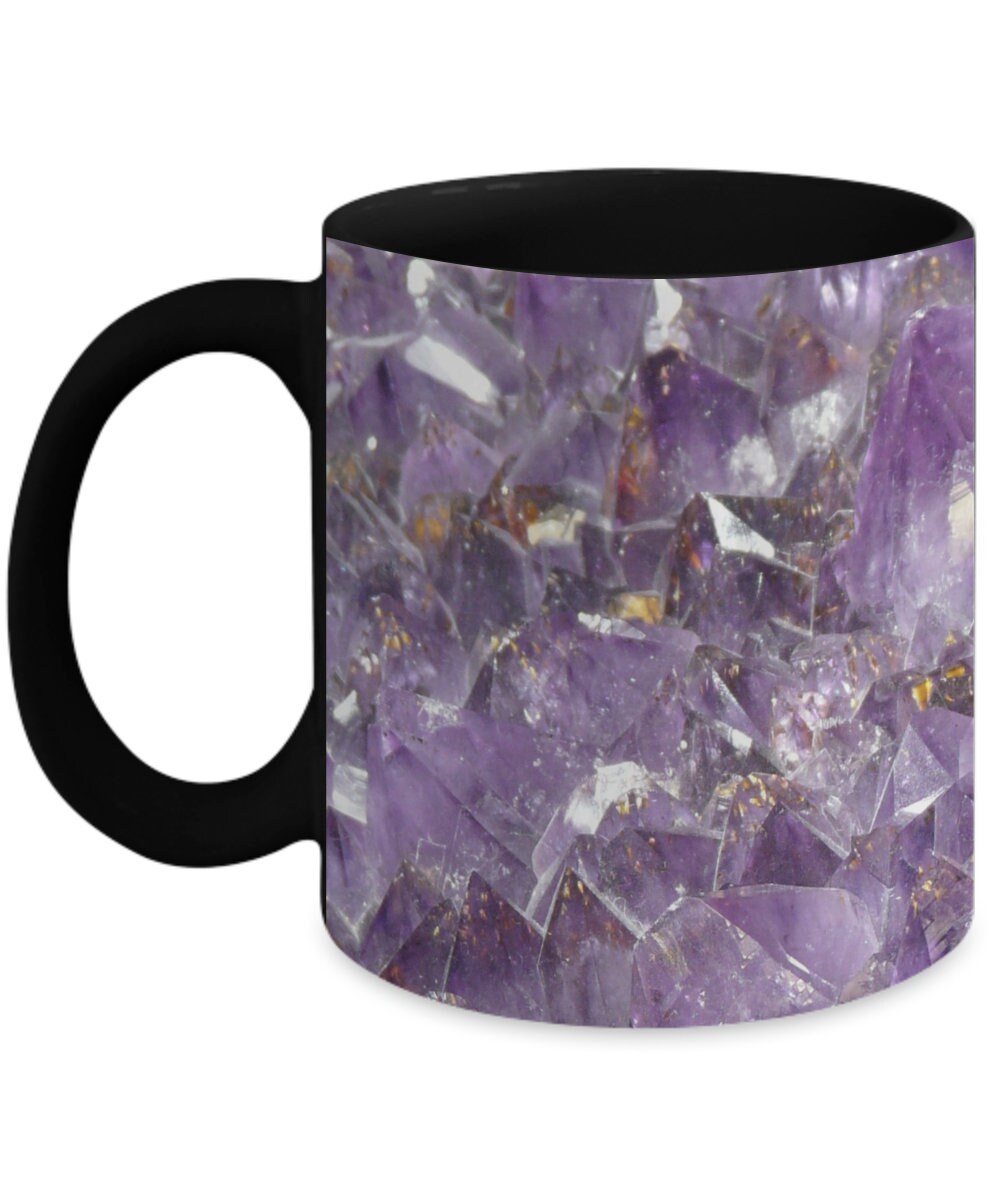 Amethyst Mug spiritual Gift purple mug amethyst mugs cheap gift yoga gift amethyst Mug crystal mug healing mugs amethyst crystal mug