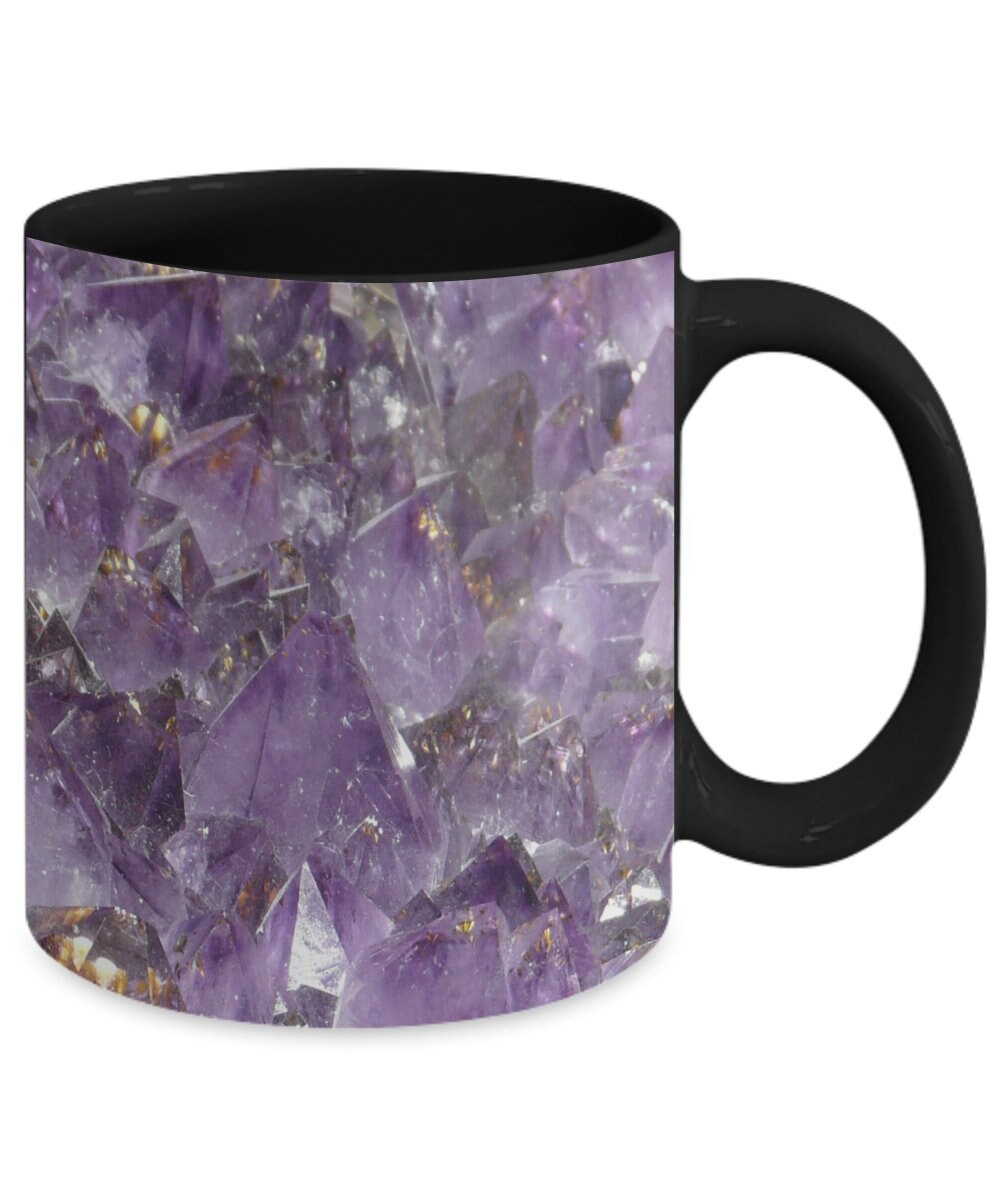 Amethyst Mug spiritual Gift purple mug amethyst mugs cheap gift yoga gift amethyst Mug crystal mug healing mugs amethyst crystal mug