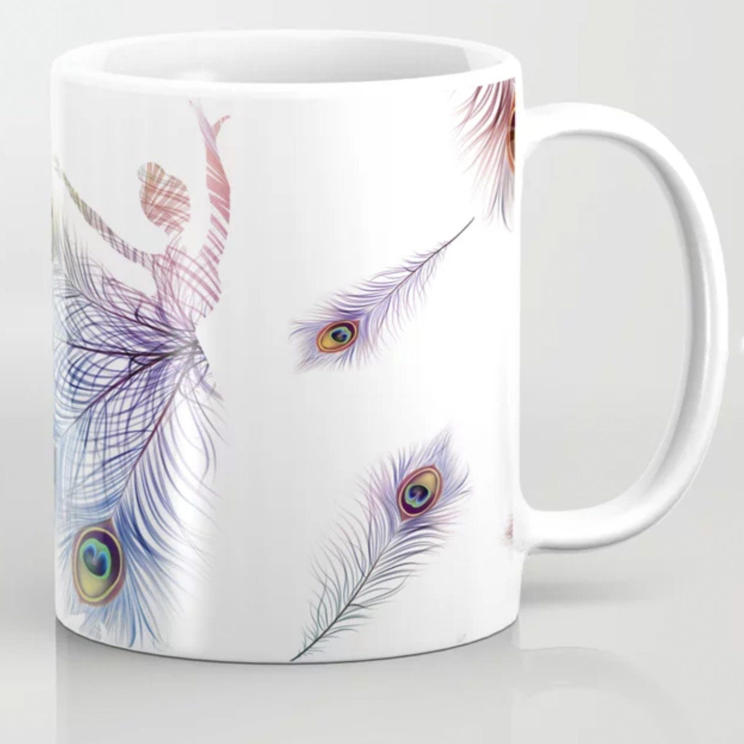 Peacock Dancer Coffee Mug Dancer Gift purple mug dancer mugs cheap gift peacock lovers gift peacock Mug feather mugs feather mug dancing mug