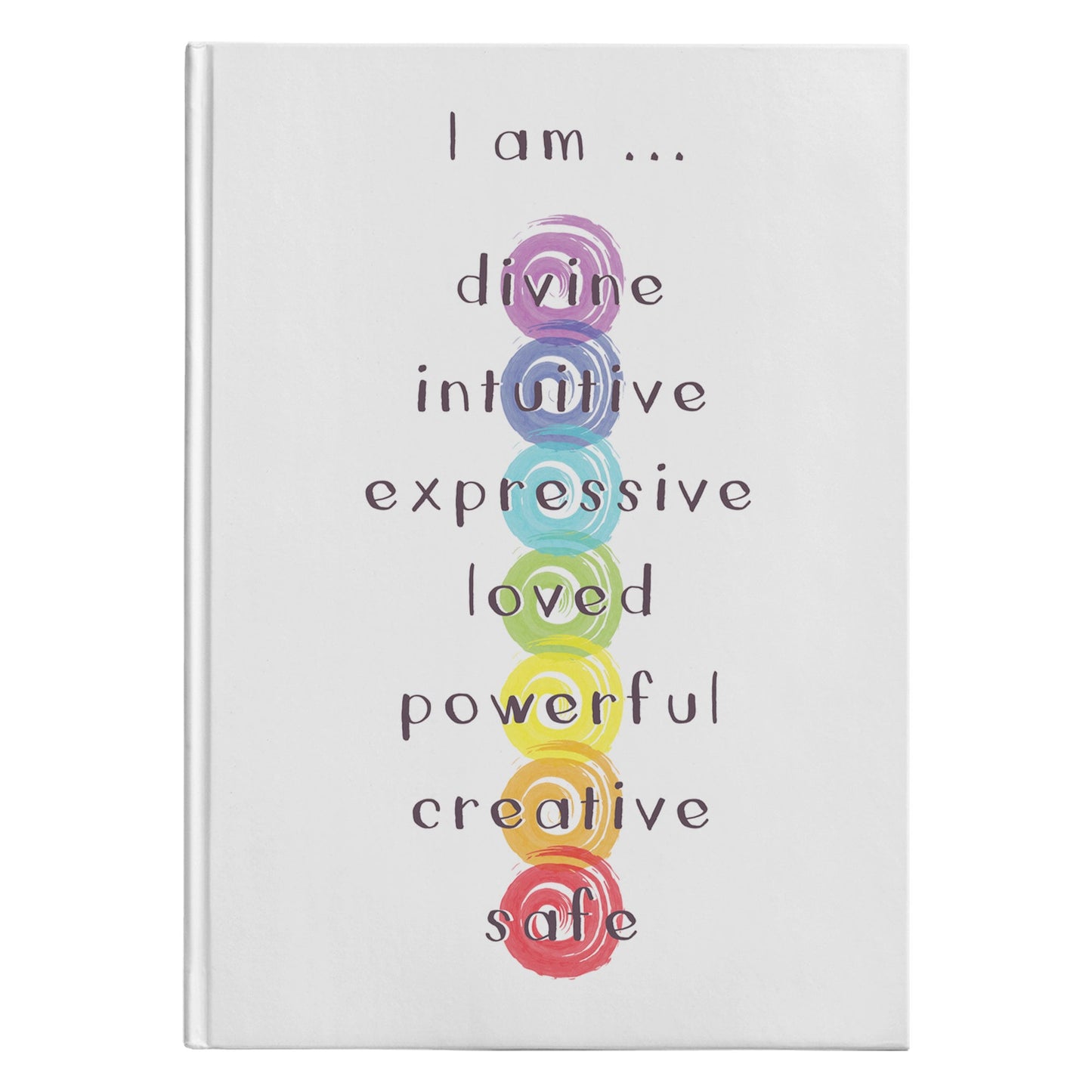 Chakra Meditation Hardcover Journal chakras diary yoga Notepad spiritual spiral Notebook diary Affirmations i am notebook positive words