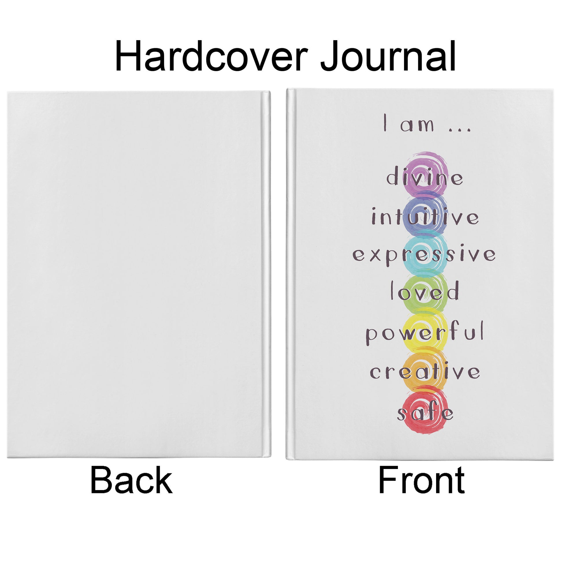 Chakra Meditation Hardcover Journal chakras diary yoga Notepad spiritual spiral Notebook diary Affirmations i am notebook positive words