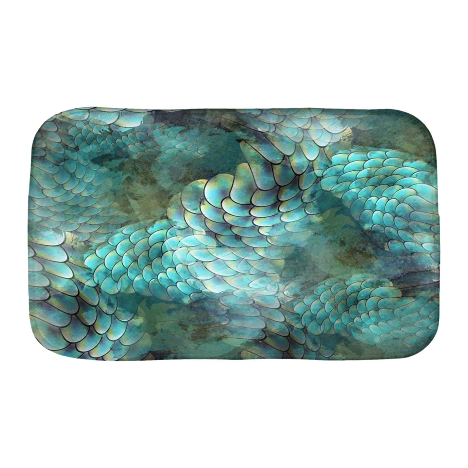 Mermaid Bath Mat aqua bath mat mermaid mat fish scales bath mat teal bath rug mermaid bathroom decor marine bath mat blue green bath rug