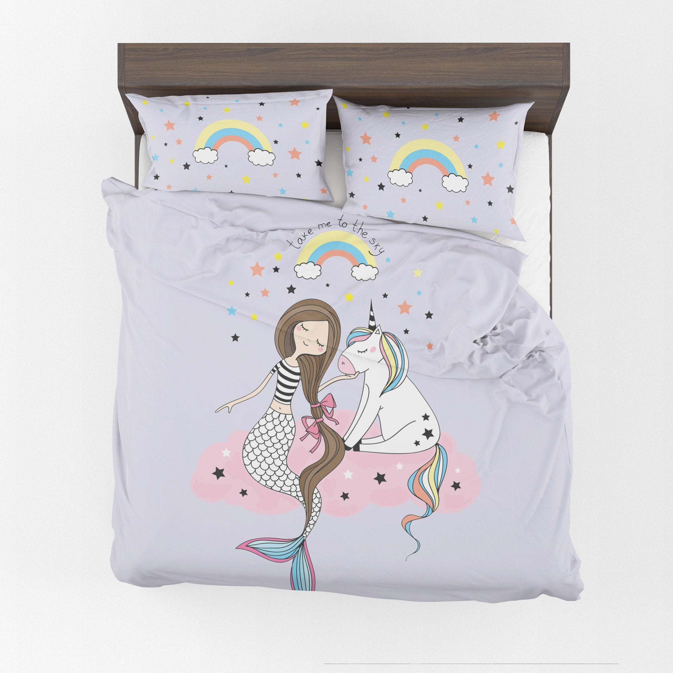 Mermaid and unicorn bedding best sale