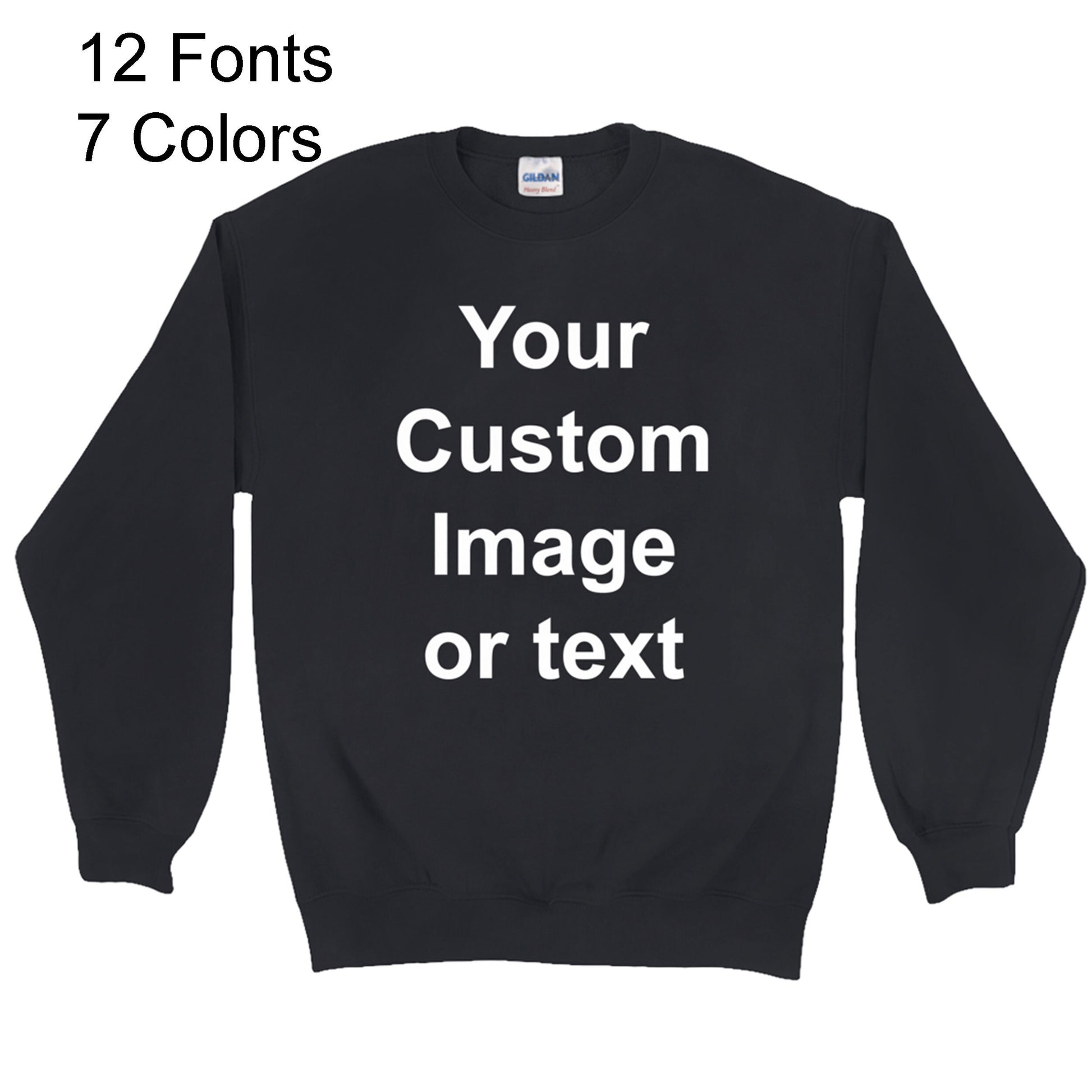 Custom Sweatshirt custom text long sleeve custom image sweatshirt photo personalized gift customized gifts personalised unique gift winter
