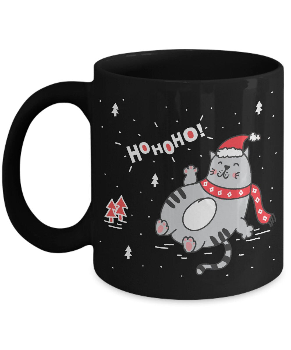 Christmas Cat Mug xmas Gift cats mugs cat lovers mug cute christmas mug santa mug cat christmas cup novelty mug cat lover coffee mugs