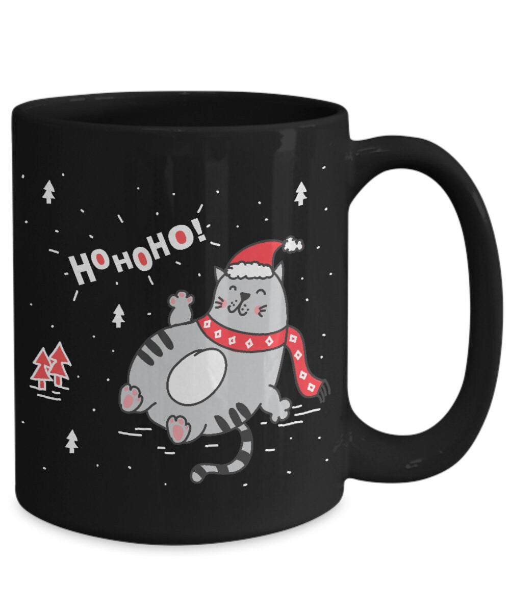 Christmas Cat Mug xmas Gift cats mugs cat lovers mug cute christmas mug santa mug cat christmas cup novelty mug cat lover coffee mugs