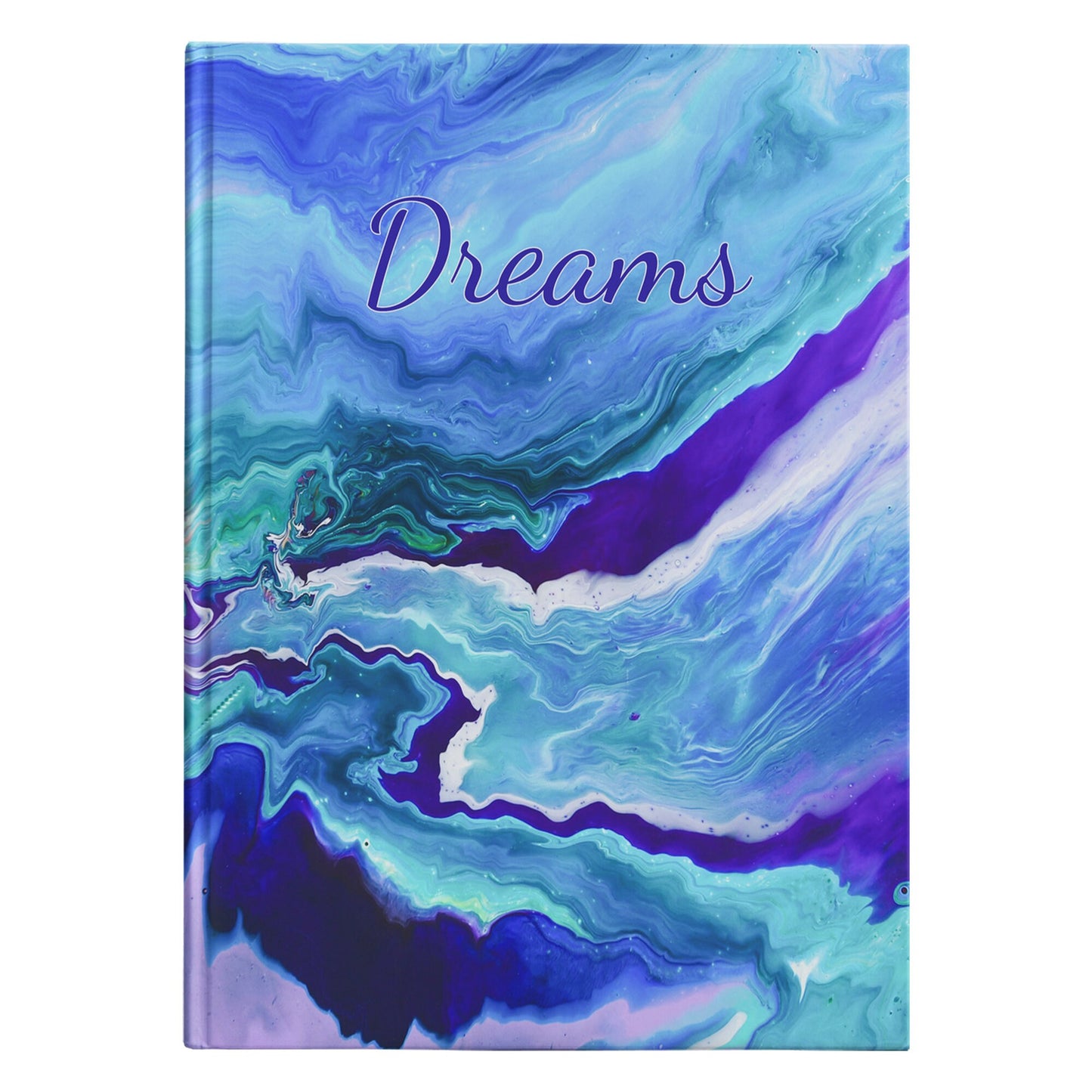 Dreams Hardcover Journal Blue dream diary Abstract Notepad Unique Gift sky ocean notebooks Cheap Gifts Cute Artsy Gift purple notebook