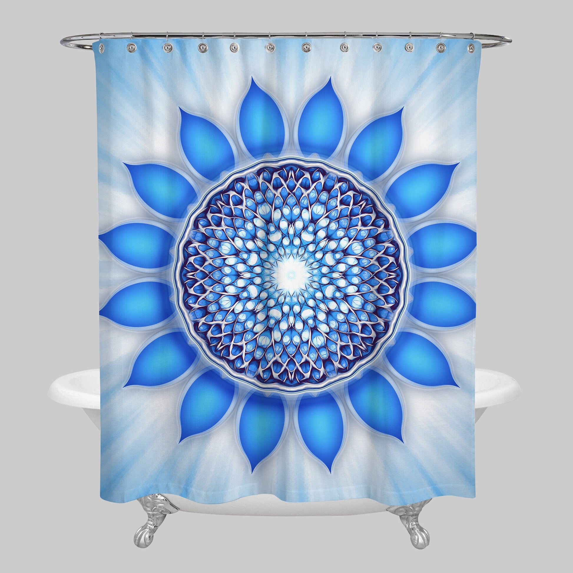 Throat Chakra Blue Shower Curtain chakra bathroom decor spiritual shower curtain chakra art shower curtain spiritual bath decor yoga shower