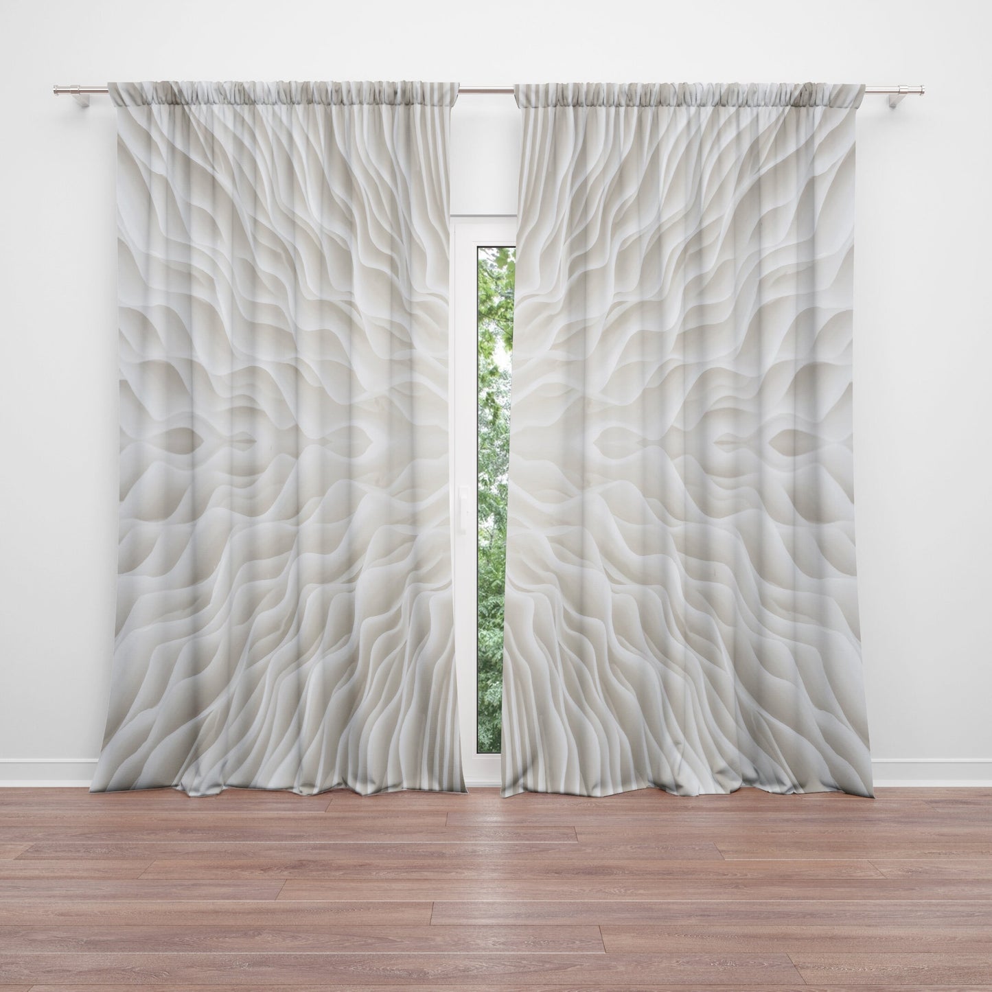 Mushroom Window Curtains psychadelic Drapery Curtain Panels beige window treatment off white curtain psychedelic curtains trippy curtains