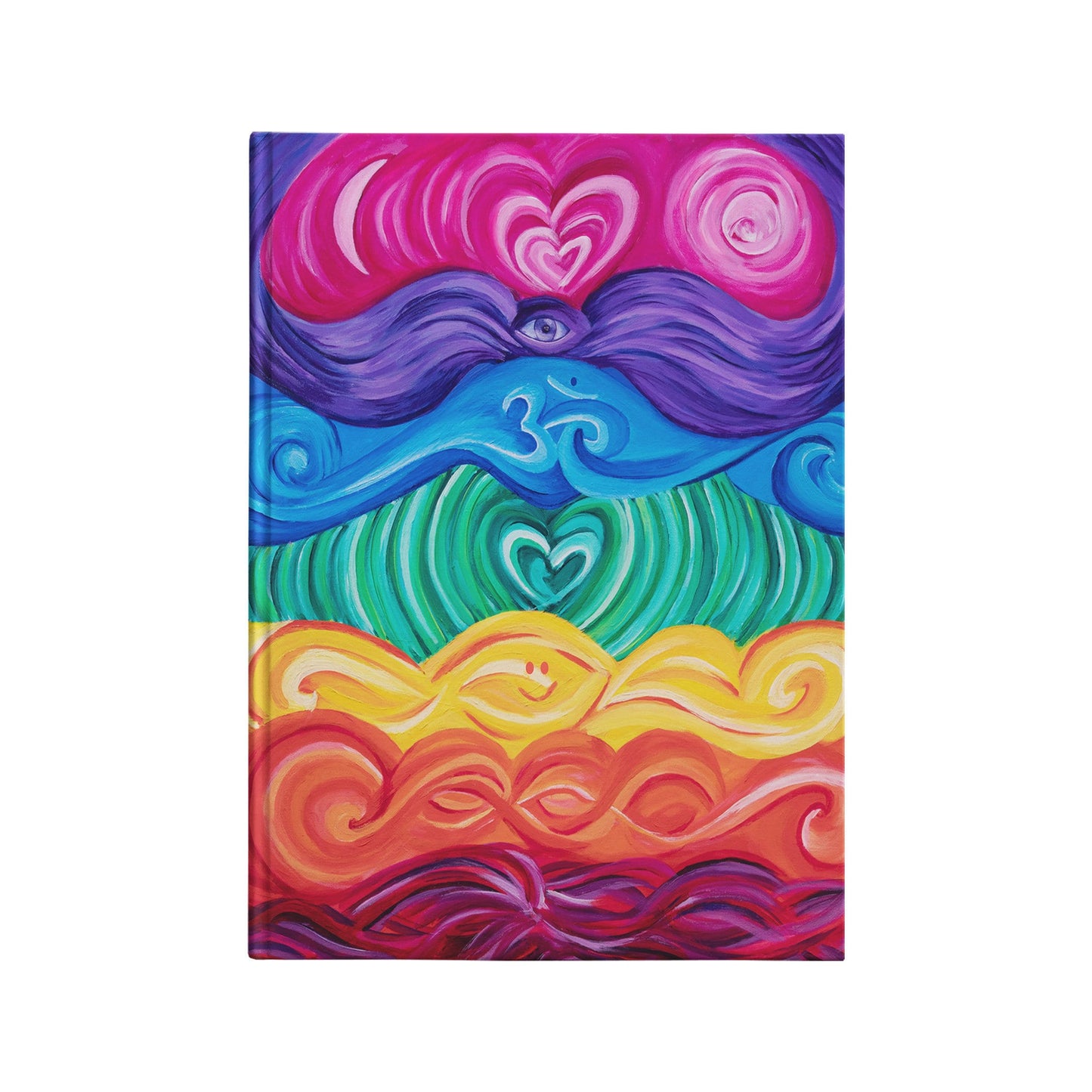 Chakra & Hearts Hardcover Journal chakra diary Chakras Notepad Unique Gift yoga notebooks Cheap Gifts colorful notebook spiritual artwork