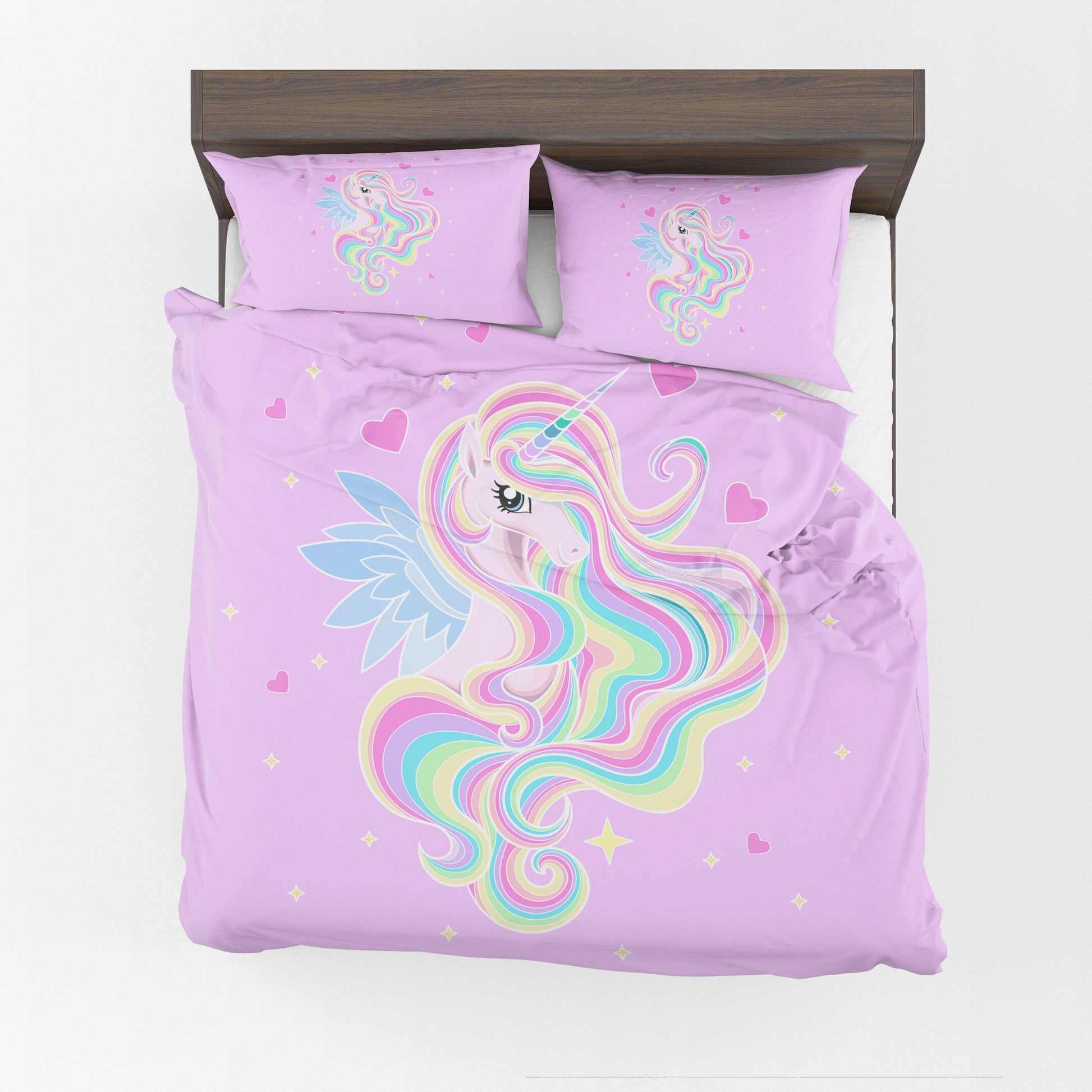 Unicorn Duvet Cover or Comforter pink bedding twin Queen King unicorn bedroom unicorn comforter girly duvet rainbow duvet cover pink duvet