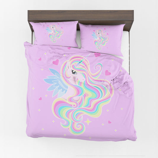Unicorn Duvet Cover or Comforter pink bedding twin Queen King unicorn bedroom unicorn comforter girly duvet rainbow duvet cover pink duvet