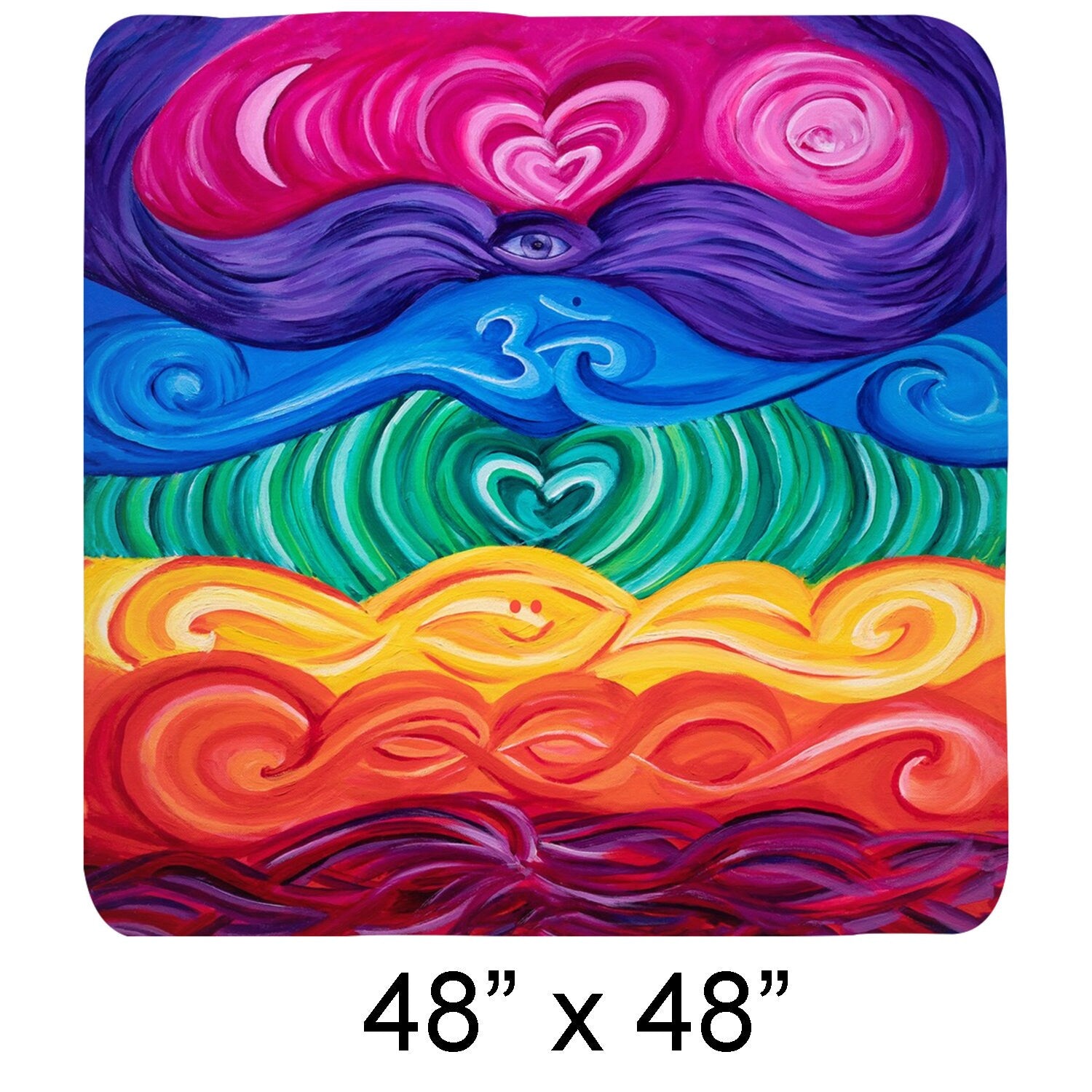 Chakra Bath Mat Colorful bath mat Unique Spiritual Gift Yoga Rainbow Rug chakras Floor mats chakra Bathroom Decor hippy psychadelic bath mat