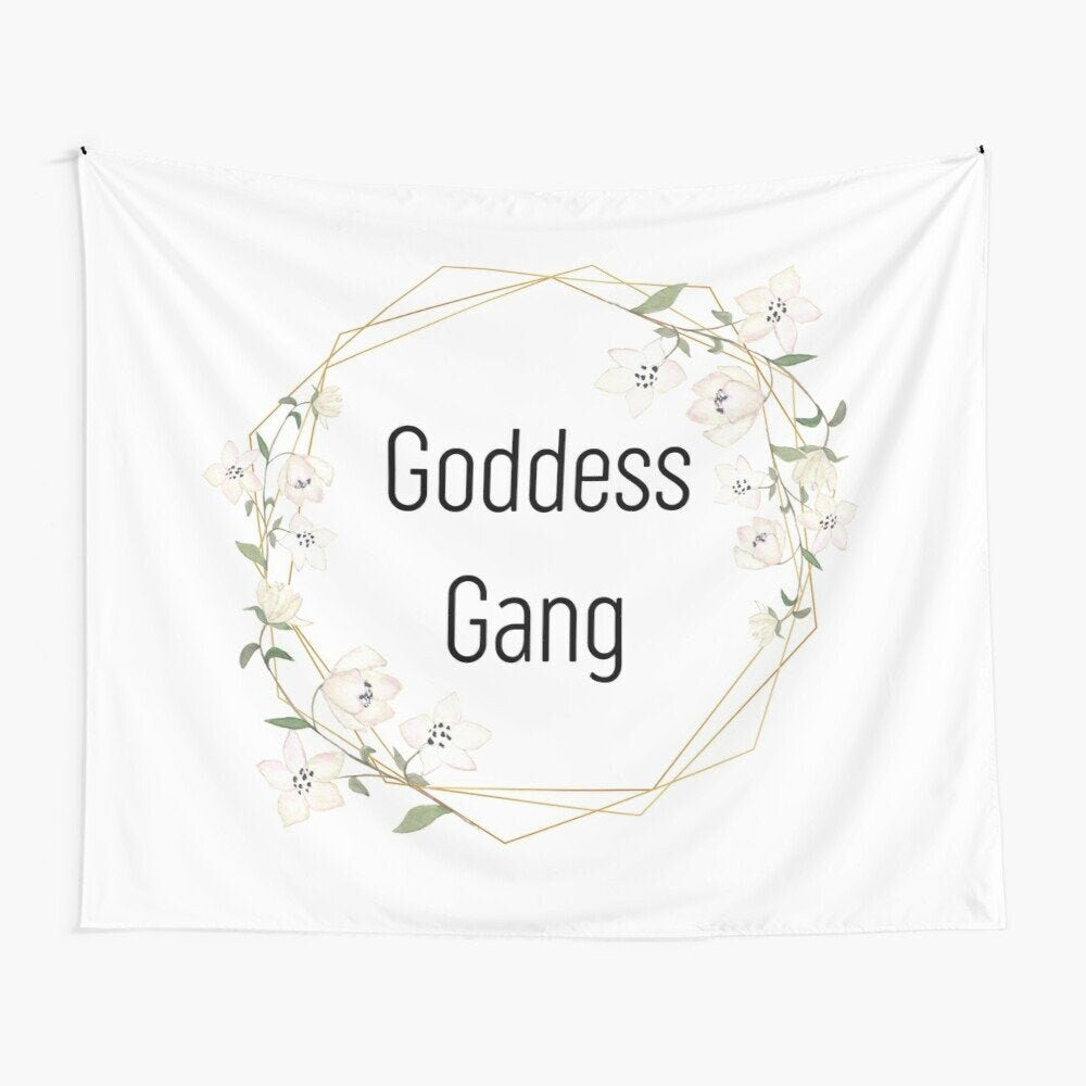 Goddess Gang Tapestry Girly Wall Hanging Goddess Tapestries flowers Girls Room Wall Decor butterfly Godess Dcor Dorm Decor Goddess Wall