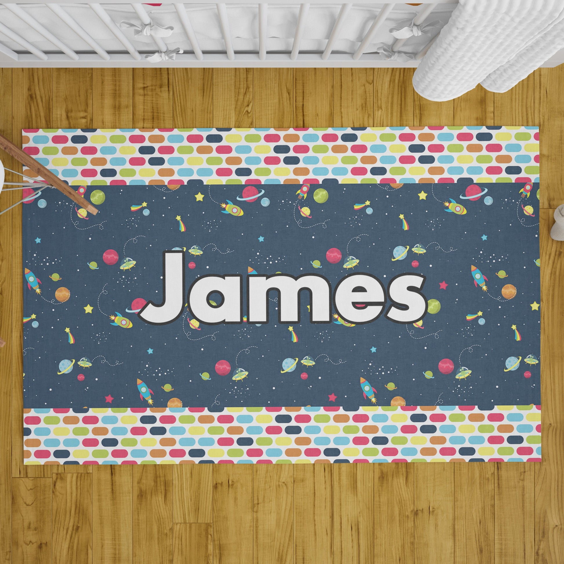 Custom Space Rug personalised rug colorful planets girls boys kids name personalized floor matt customized rugs nursery rug