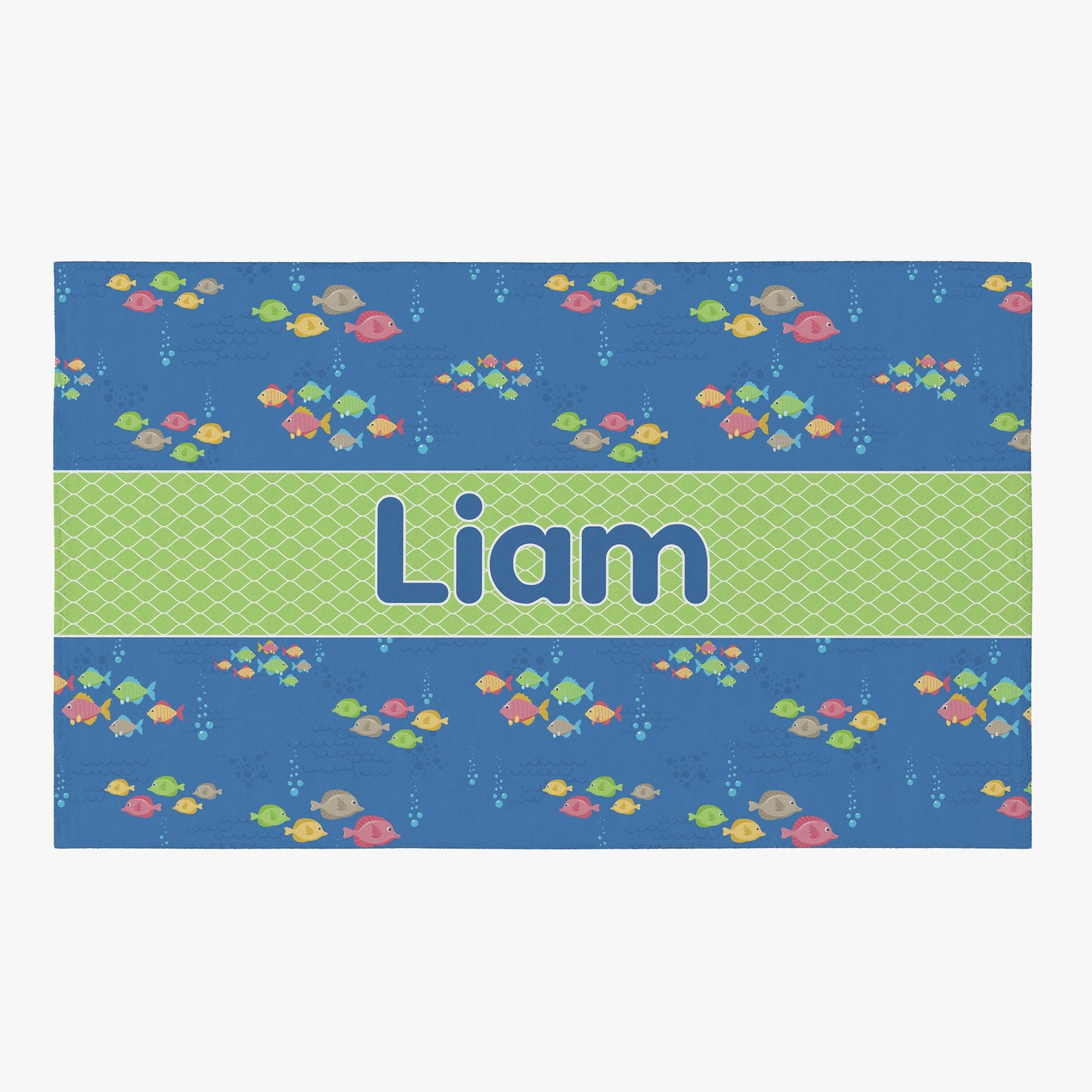 Custom Fish Rug personalised rug colorful nursery girls boys kids name personalized floor matt customized rugs nursery rug blue green