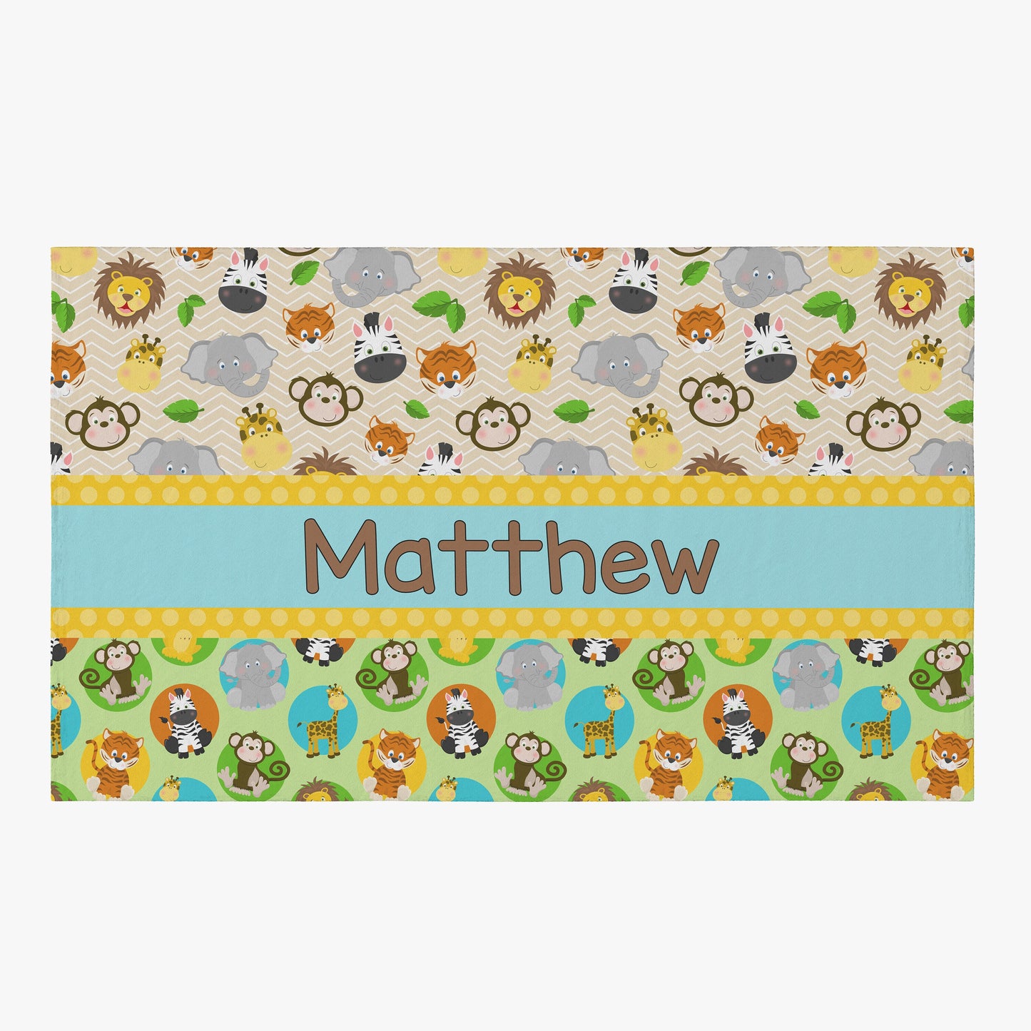 Nursery Rug Custom Name Rugs cute animals Rug kids rugs green blue personalized customized Safari Zoo animal rug