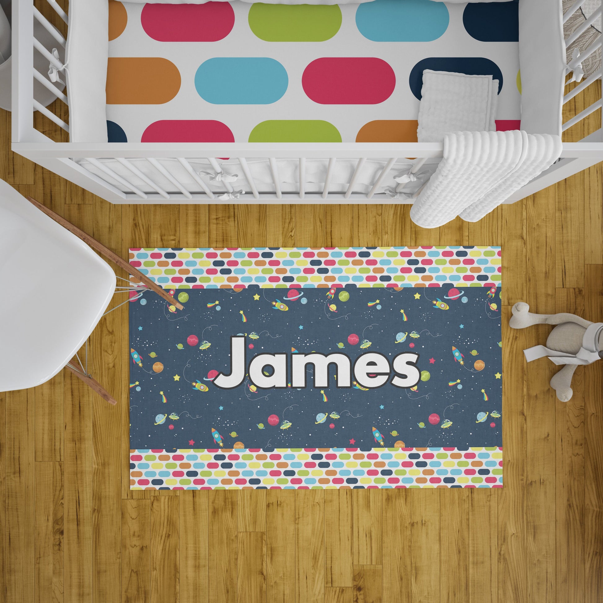 Custom Space Rug personalised rug colorful planets girls boys kids name personalized floor matt customized rugs nursery rug