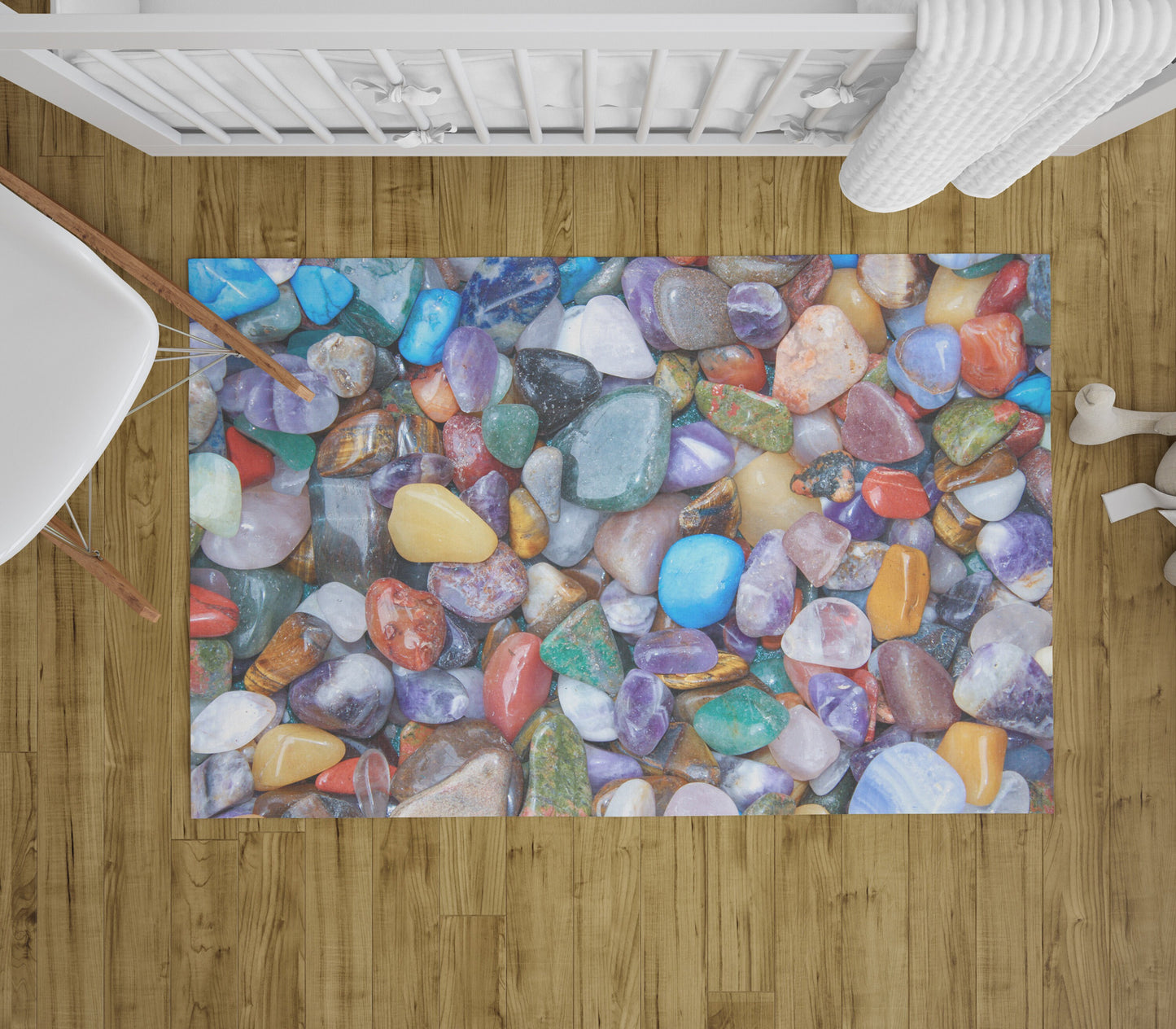 Colorful Stones Rug crystal Rug gemstones Rug stones Floor Rug amethyst Mat nature rug unique Rugs 3x5 4x6 5x8 Large rugs blue