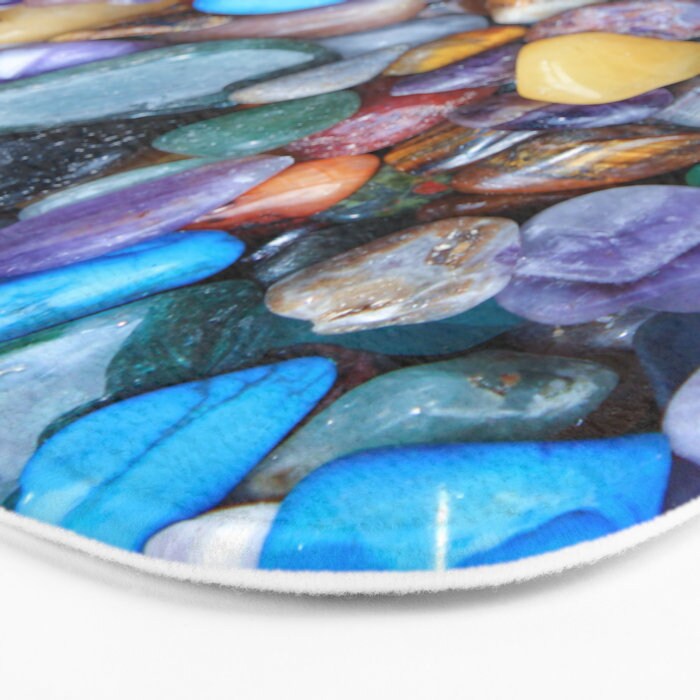 Colorful Crystals Bath Mat amethyst bathroom pebble bath mats blue rocks bath rug gemstones bath mat gems bath mat rocks rug