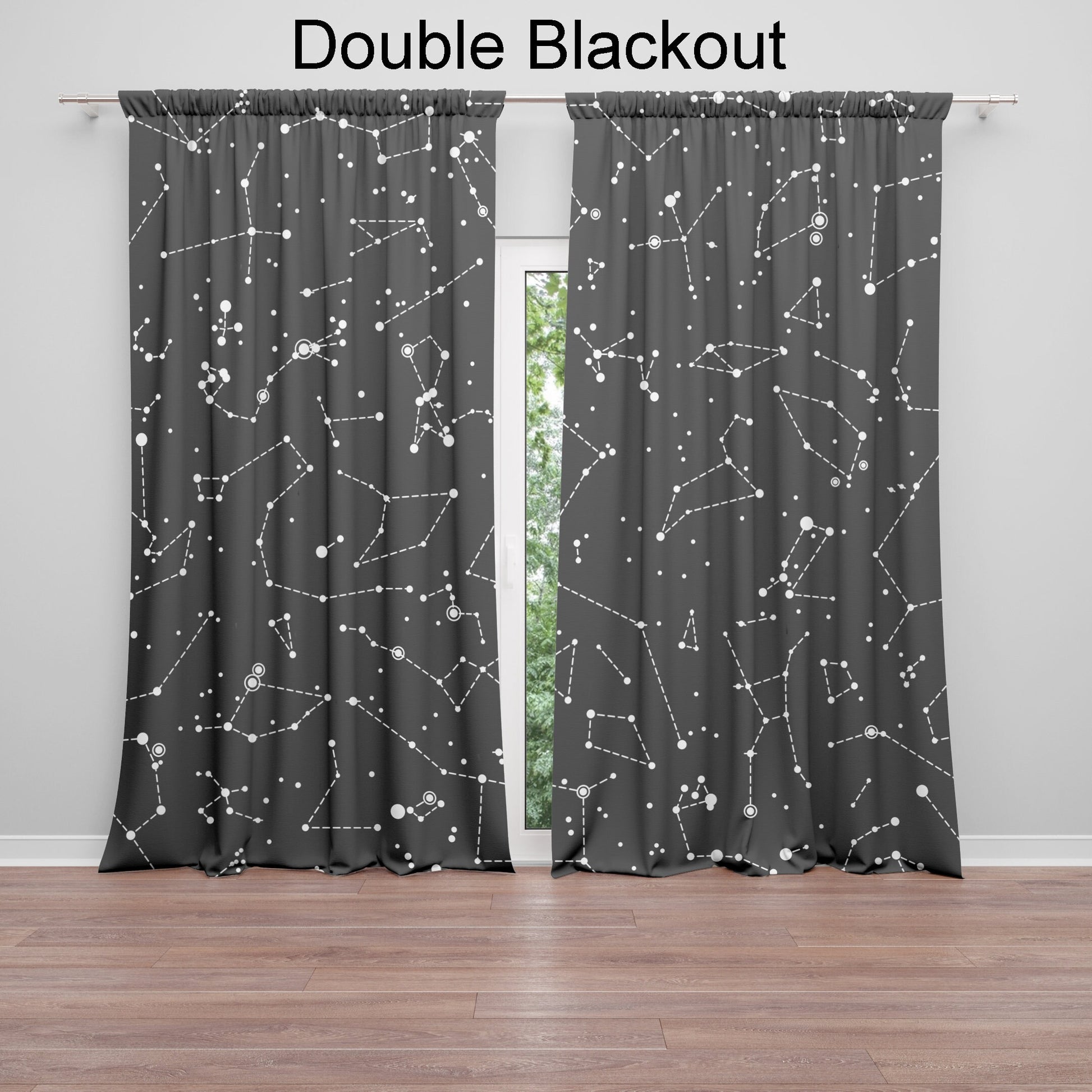 Star Constellations Window Curtains black kids Drapery childrens Curtain Panels starmap galaxy curtain girls boys window curtains