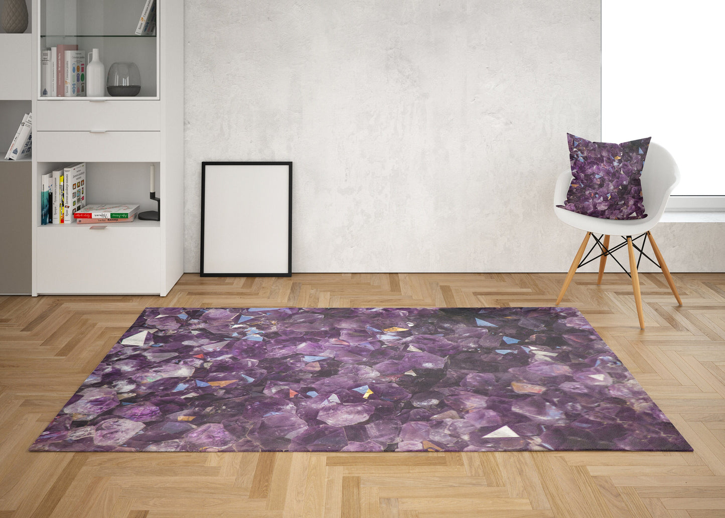 Amethyst Rug Crystal rugs purple floor mat spiritual rugs 2x3 3x5 4x6 5x7 5' Round 8x10 large crystals rug purple area rug unique