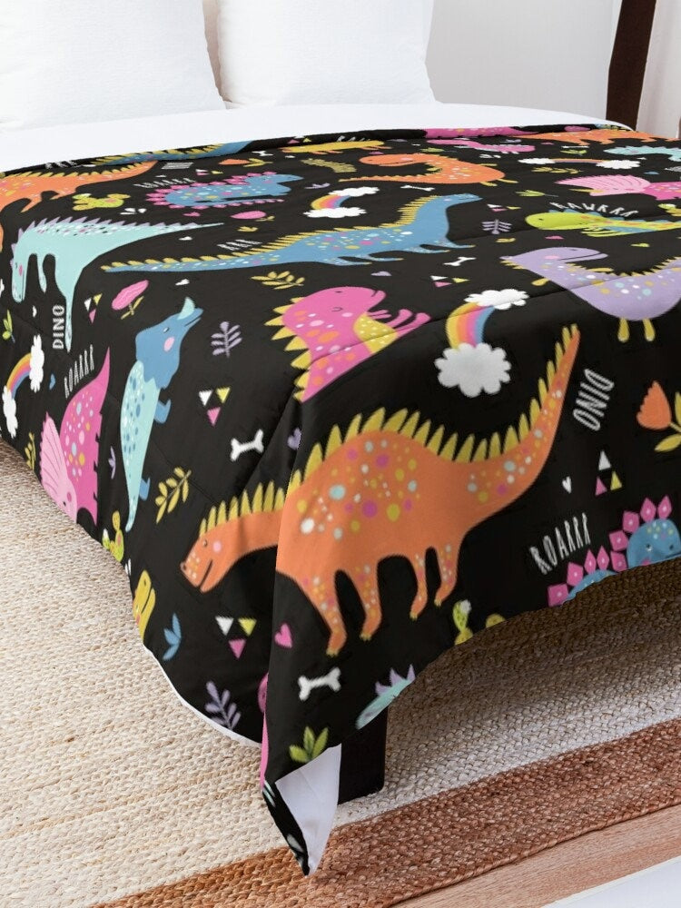 Dinosaur Comforter or Duvet Cover dinosaurs bedding kids bedding colorful comforter dinosaur duvet for boys or girls comforter cute bedding