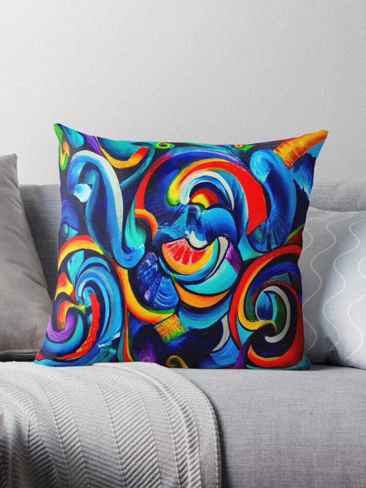 Abstract couch pillows best sale