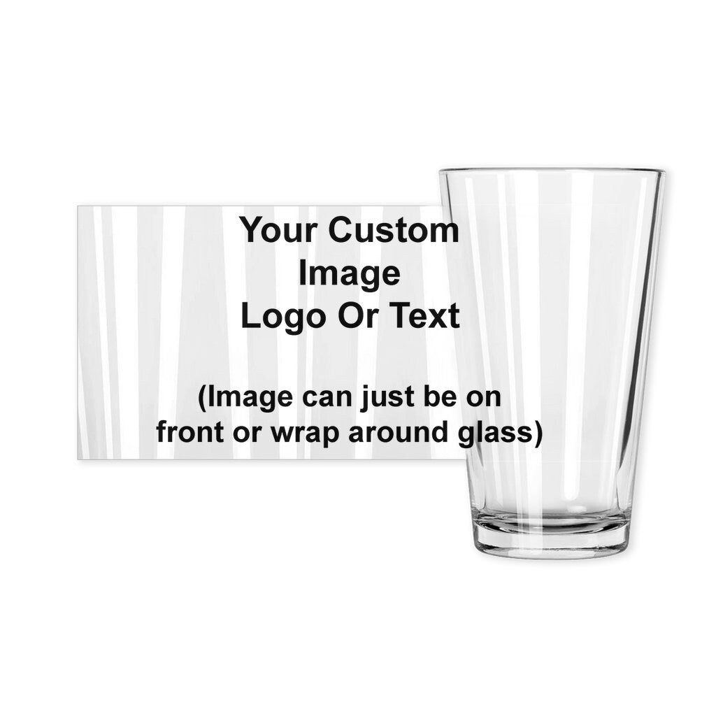 Custom Clear Pint Glass custom image beer glass photo glasses