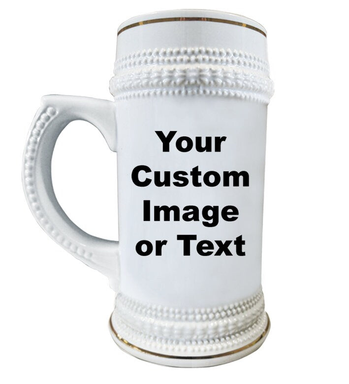 Custom Beer Stein Personalized Beer stein Beer lovers gift Gift for Dad groomsmen gift for dad beer gifts your custom photo image or text