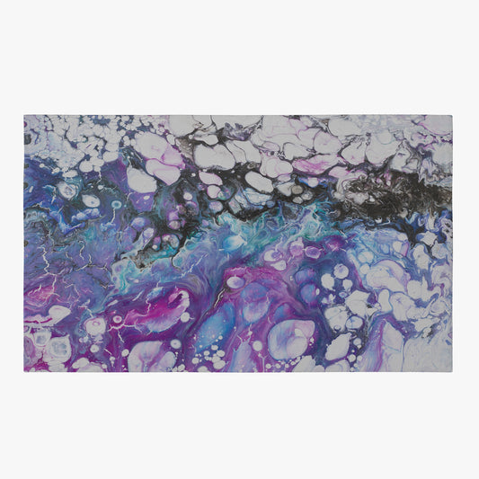Abstract Colorful Rug Rainbow Fluid Wavy Floor Rug 3x5 4x6 5x7 8x10 blue pink purple teal