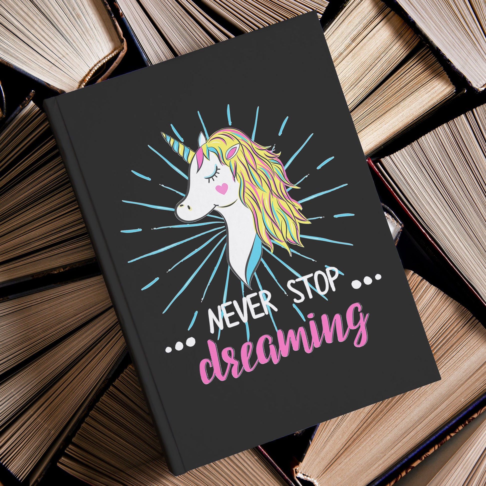 Unicorn Hardcover Journal unicorn diary never stop dreaming Notepad girly Gift unicorn notebooks Cheap Gifts girly pad unicorns notebook