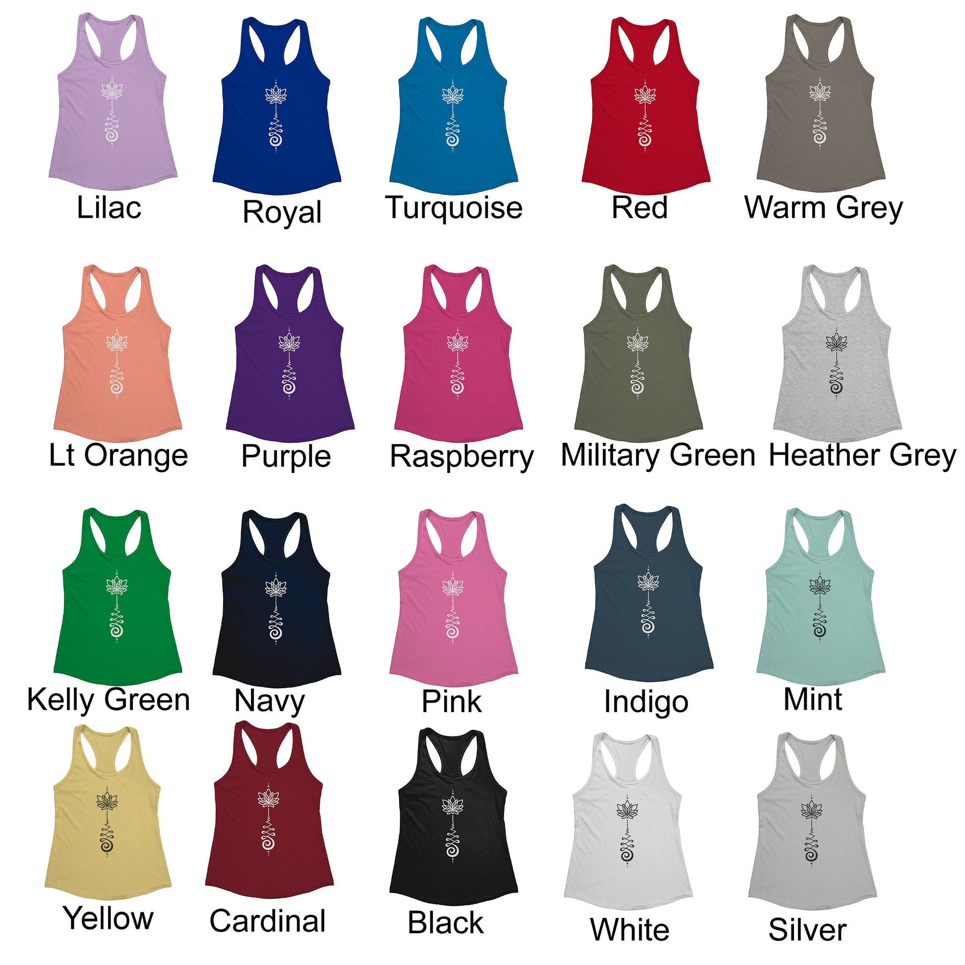 Unalome Lotus Tank Top womens shirts spiritual yogi shirt