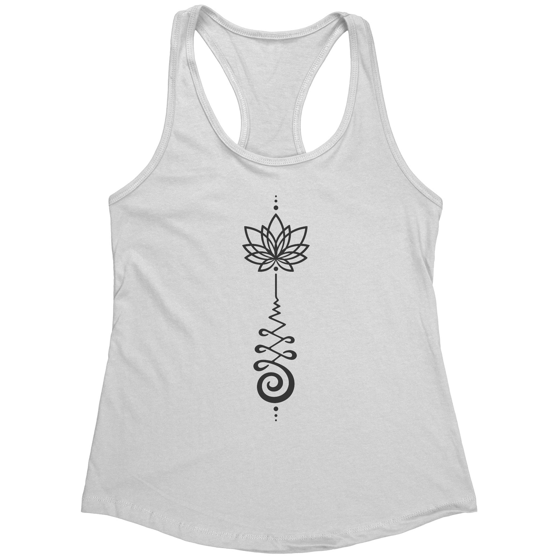 Unalome Lotus Tank Top womens shirts spiritual yogi shirt