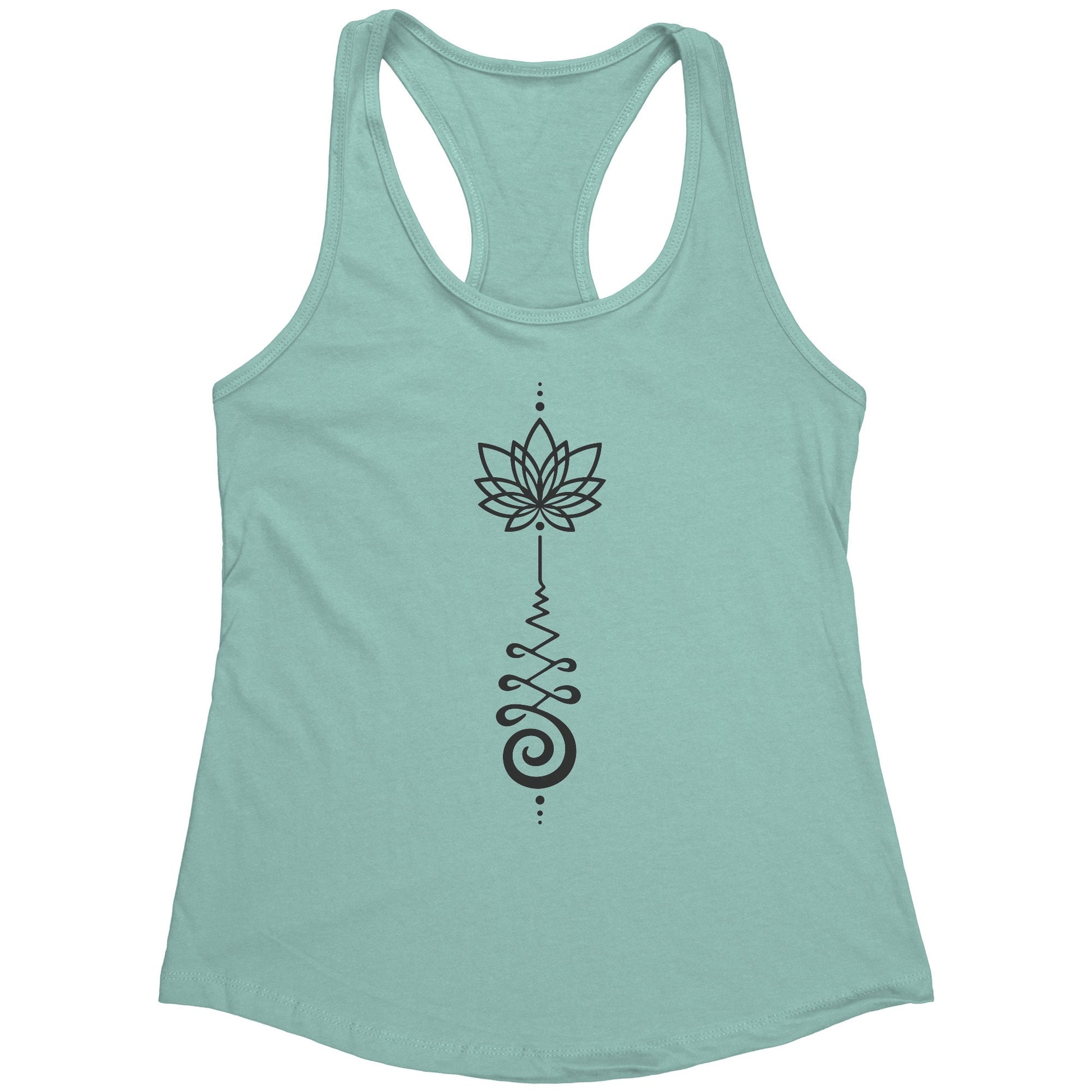 Unalome Lotus Tank Top womens shirts spiritual yogi shirt