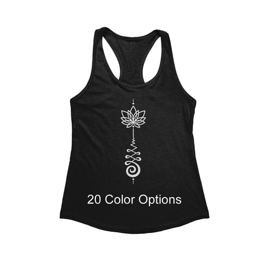 Unalome Lotus Tank Top womens shirts spiritual yogi shirt