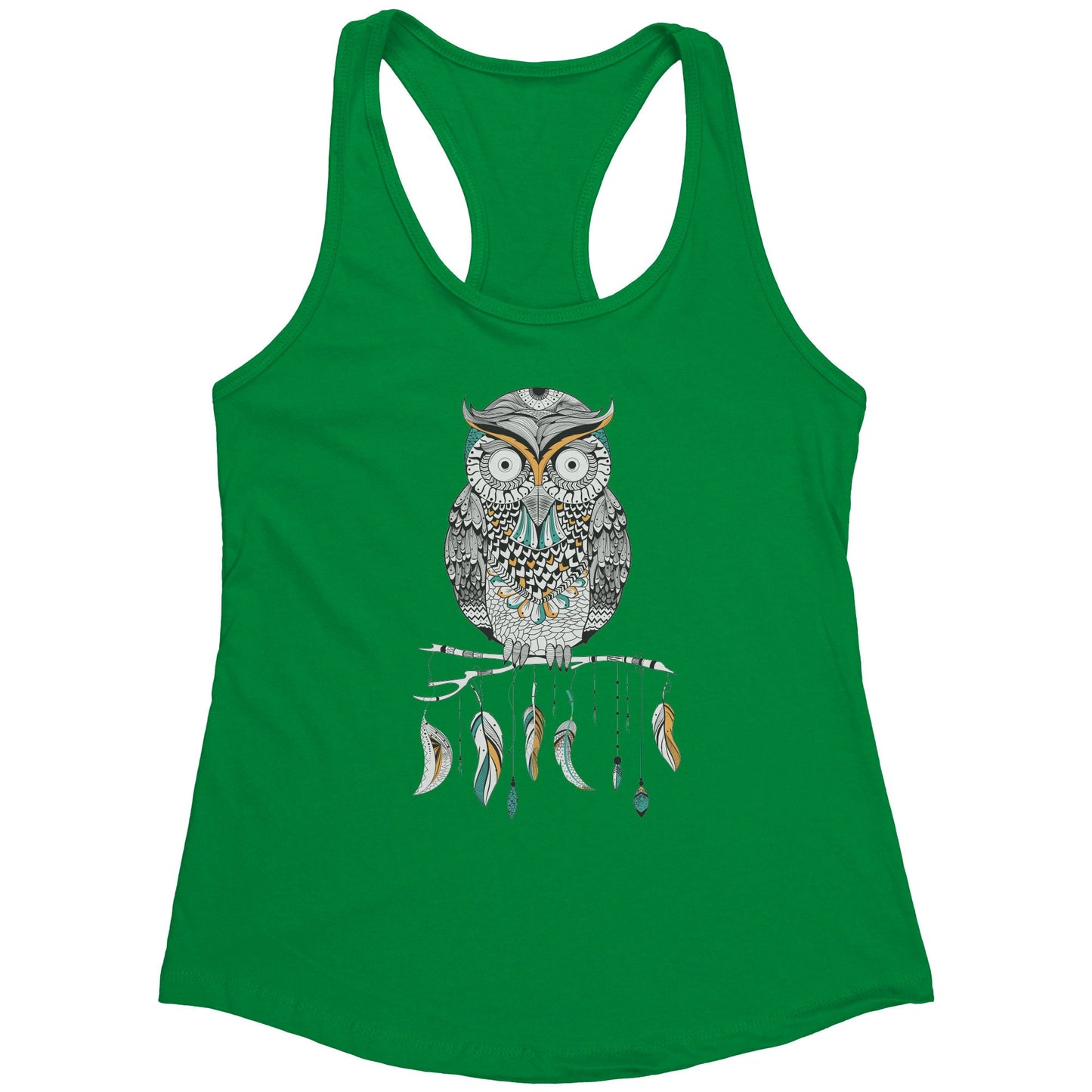 Owl Womens Tank Top Girly Tank Owl Tank Top Boho Tank Top Owl Shirt Feathers Shirts Girly Shirt Racerback Sleeveless Owl Tank Owls Tank