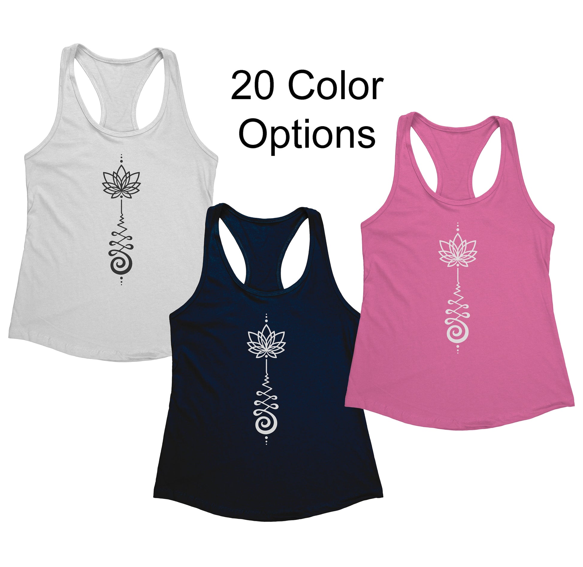 Unalome Lotus Tank Top womens shirts spiritual yogi shirt