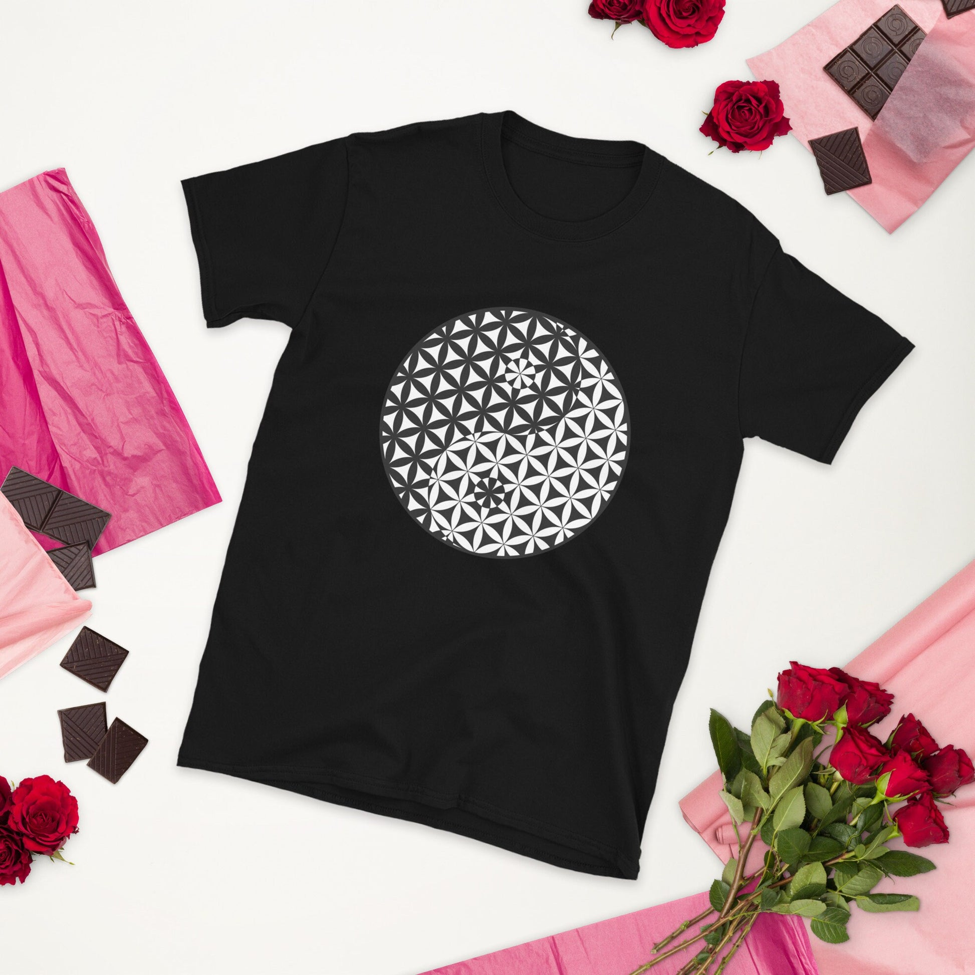 Yin Yang Tee Shirt flower of life sacred geometry shirts yinyang tee shirt men or womens tee shirt