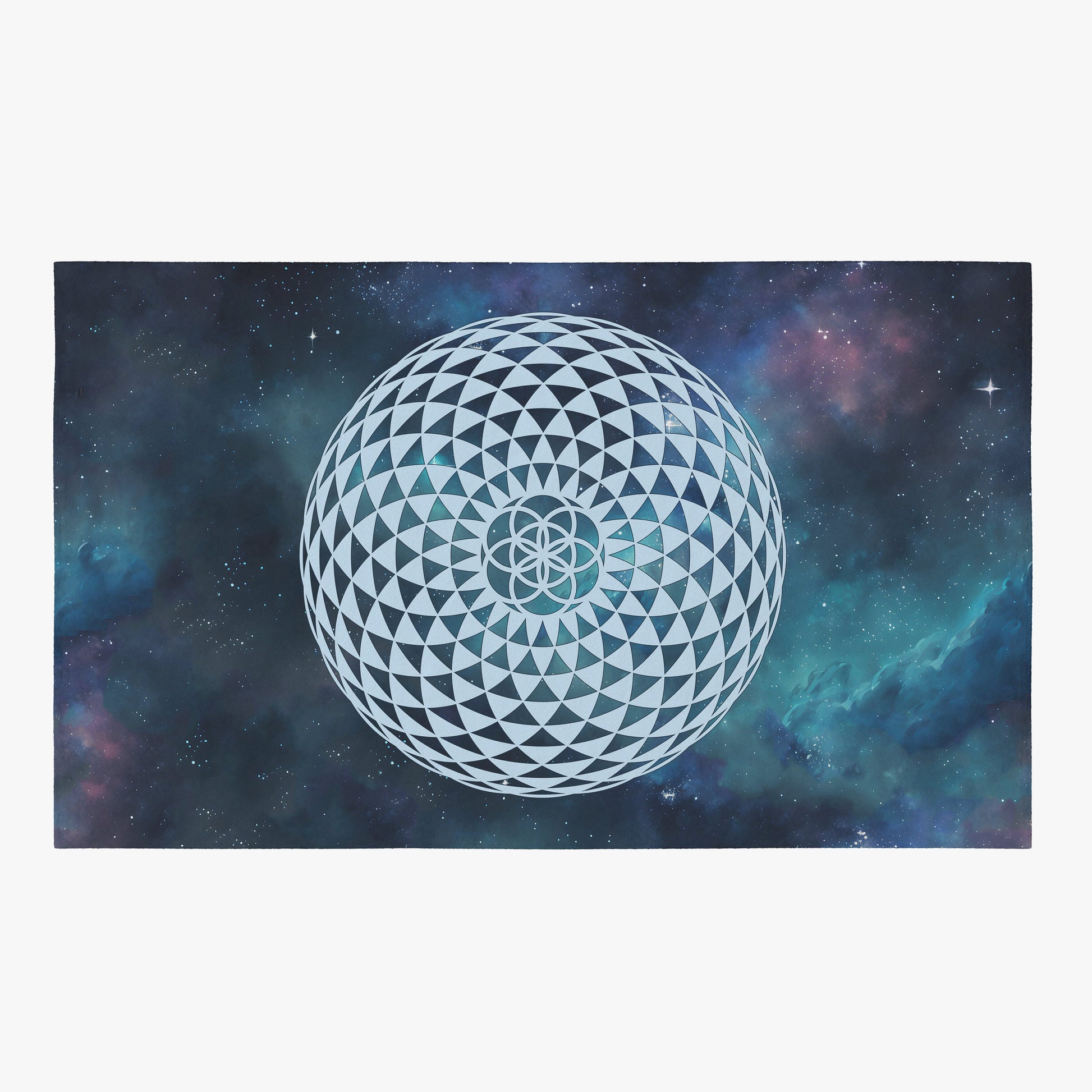 Torus Seed Sacred Geometry Rug Galaxy Rug blue 2x3 3x5 4x6 5x7 8x10 9x12 large rugs