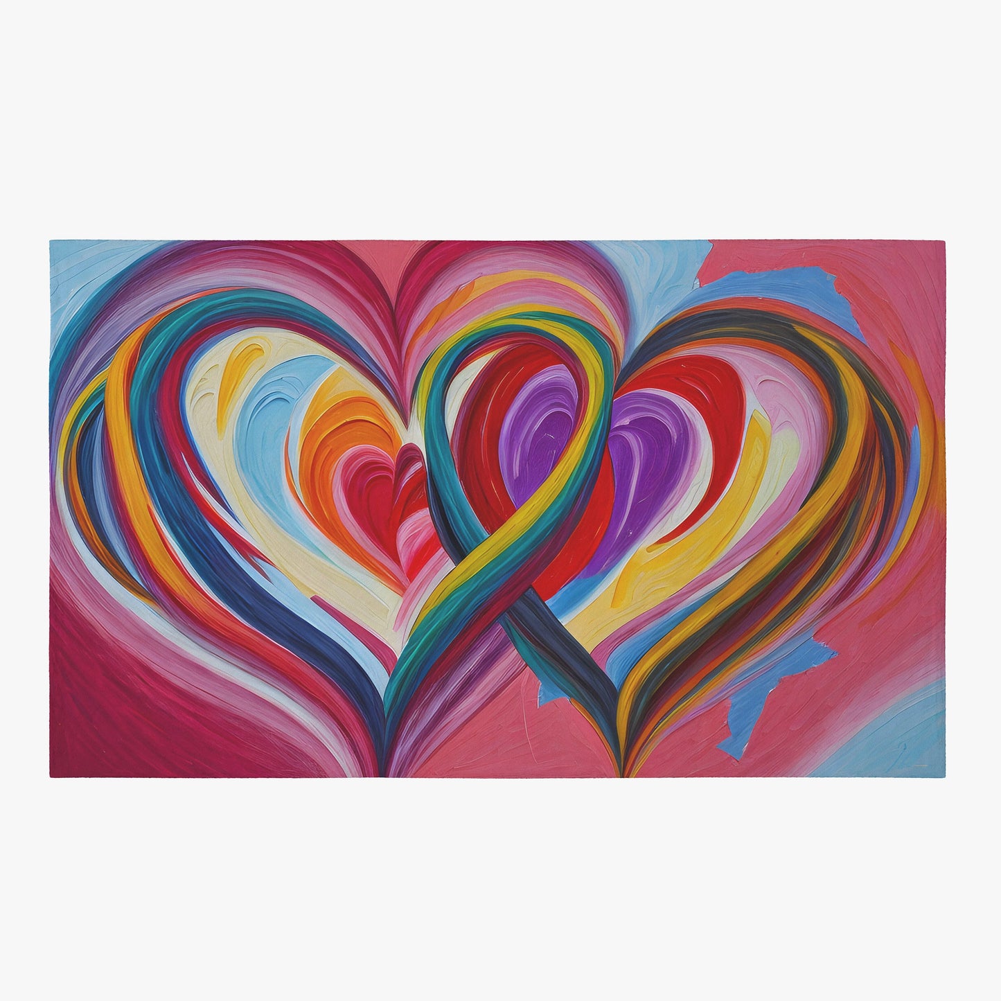 Colorful Hearts Rug 2 hearts intertwined Rug kids Floor Rug 4x6 5x7 8x10 Large rugs nursery rugs bright abstract