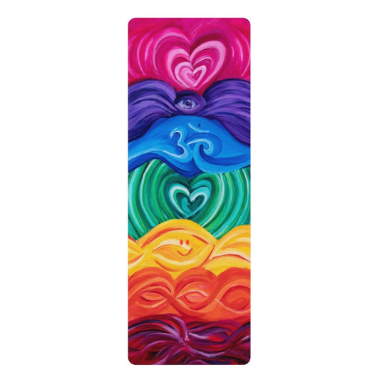 Chakra Yoga Mat Colorful rainbow chakras yoga mats yogi gift