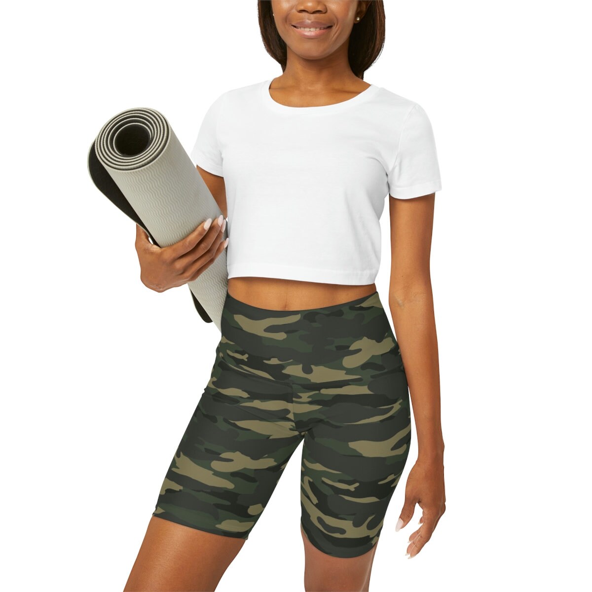 Camo yoga pants capri or shorts camoflauge leggings yoga leggins green yoga pants camo legging ankle or capri