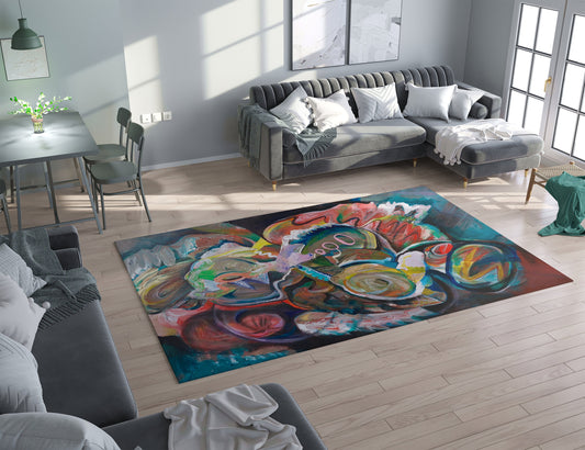 Abstract art Rug colorful rugs modern rug unique rug contemporary art rug