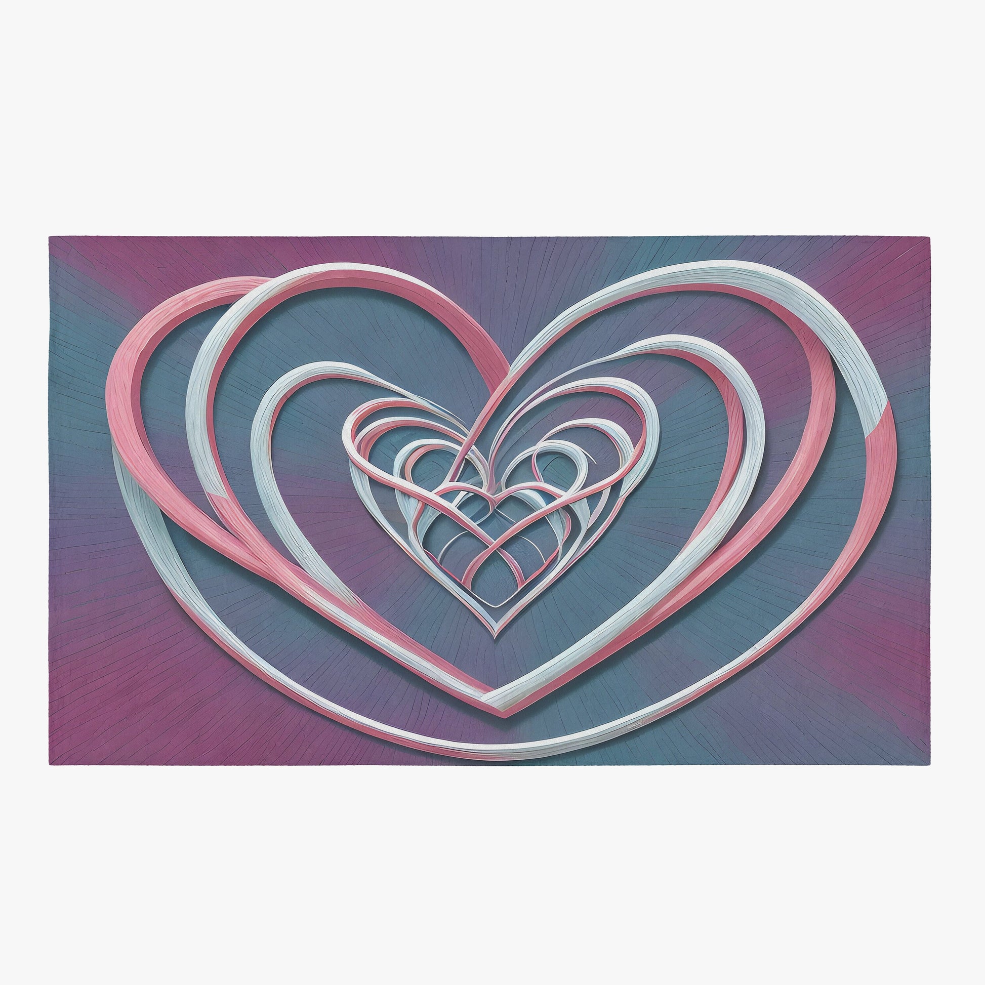 Heart Rug Pink blue hearts Rug Intertwined hearts Floor Rugs 3'x5' 4'x6' 5'x7' 8' x 10' Large rugs love