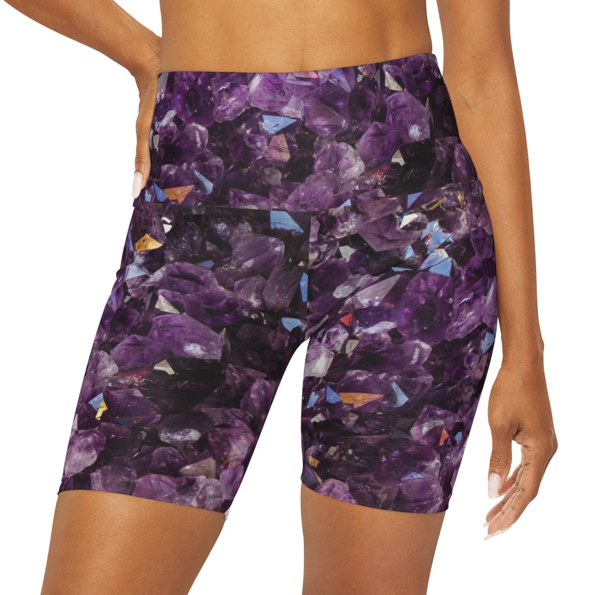 Amethyst Yoga Pants purple leggings crystal yoga pants amethyst capri leggings amethyst spandex spiritual yoga pants