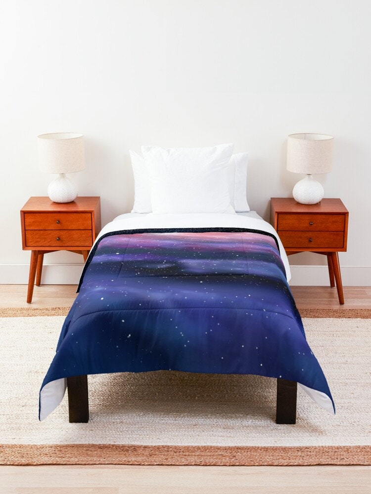 Milky Way Space Duvet Cover or Comforter purple bedding space bedding kids comforter children bedding boys or girl galaxy comforter galaxies